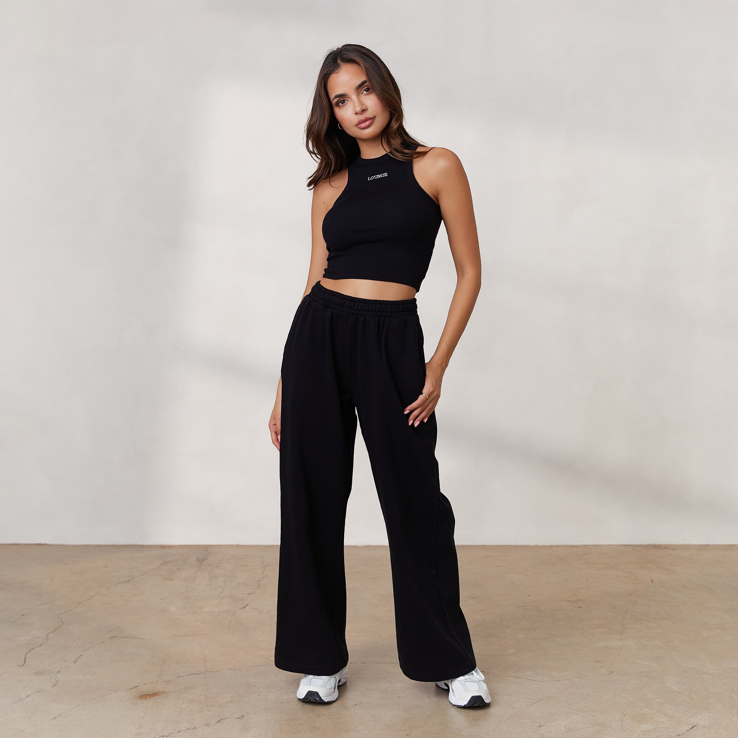 Yours wide leg sweatpants in black