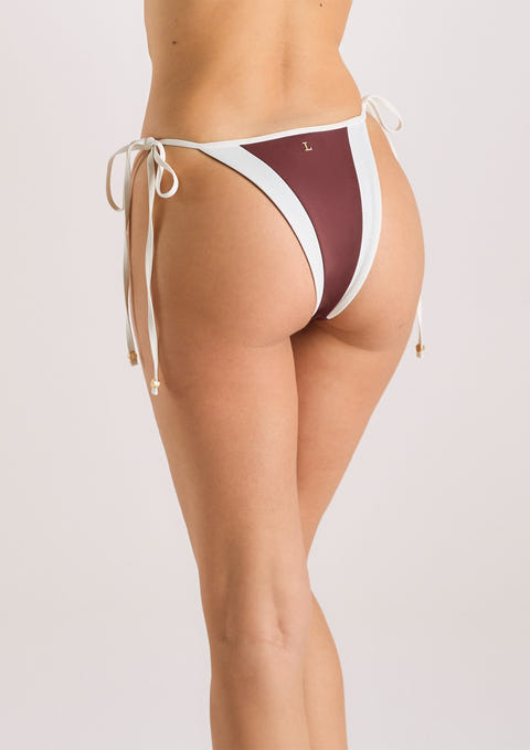 Monaco Tie Side Brazilian Bikini Briefs - Plum