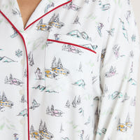 Alpine Dreams Pajama Shirt - Ski Print