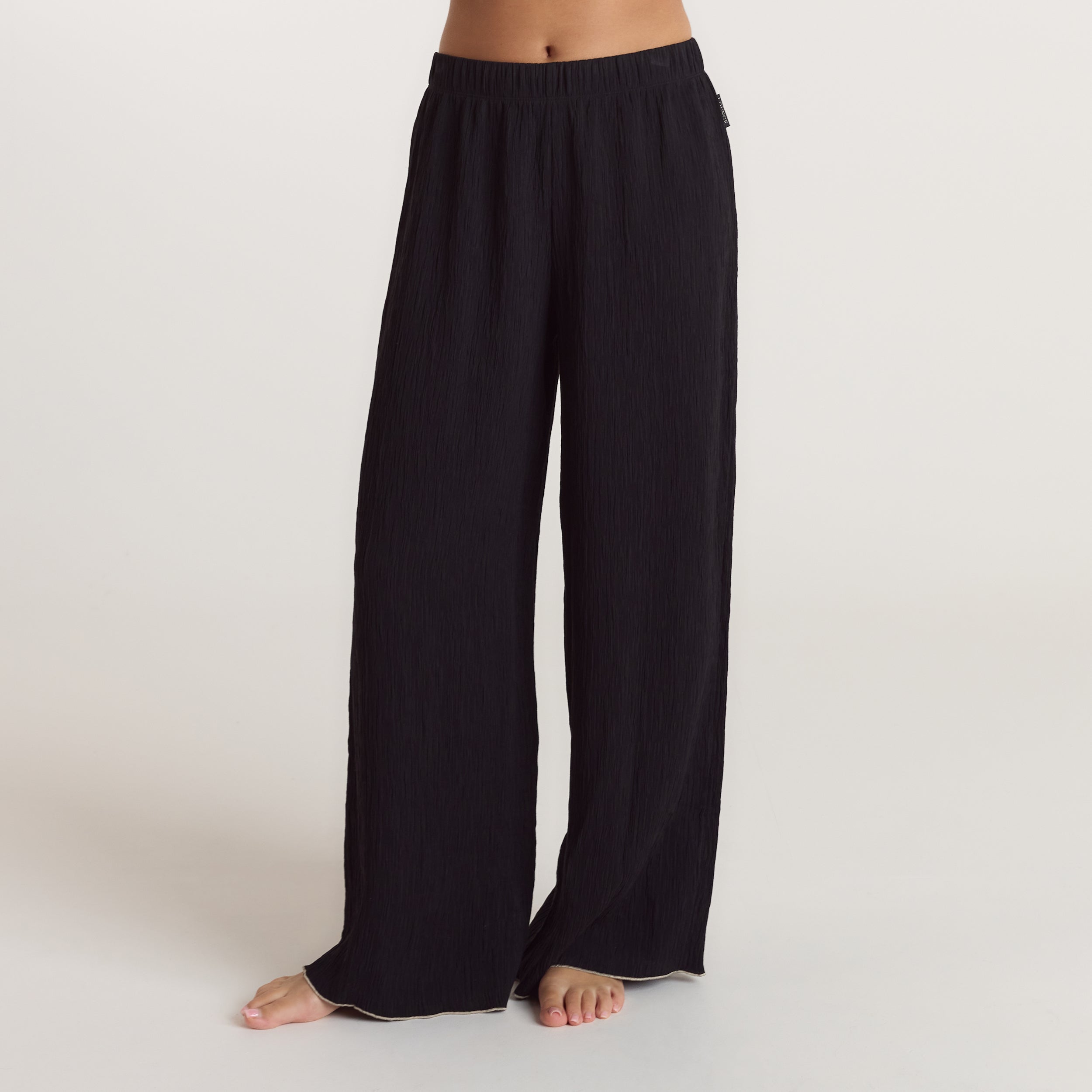 Crinkle Pajama Pants - Black