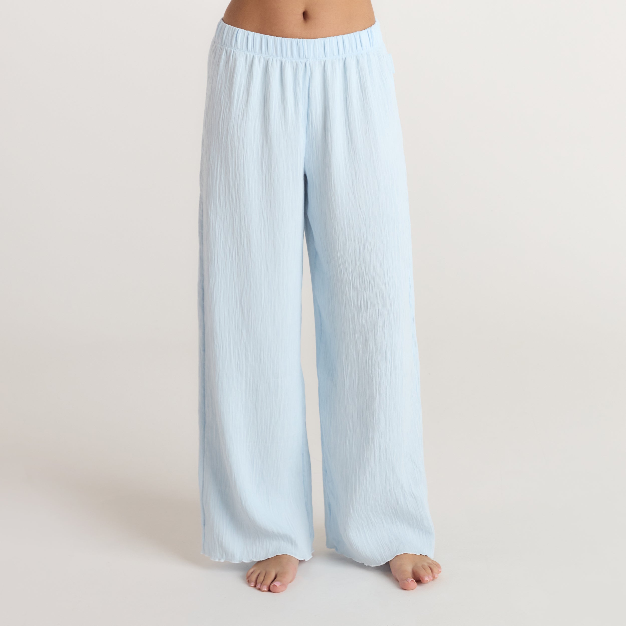Crinkle Pajama Pants - Blue