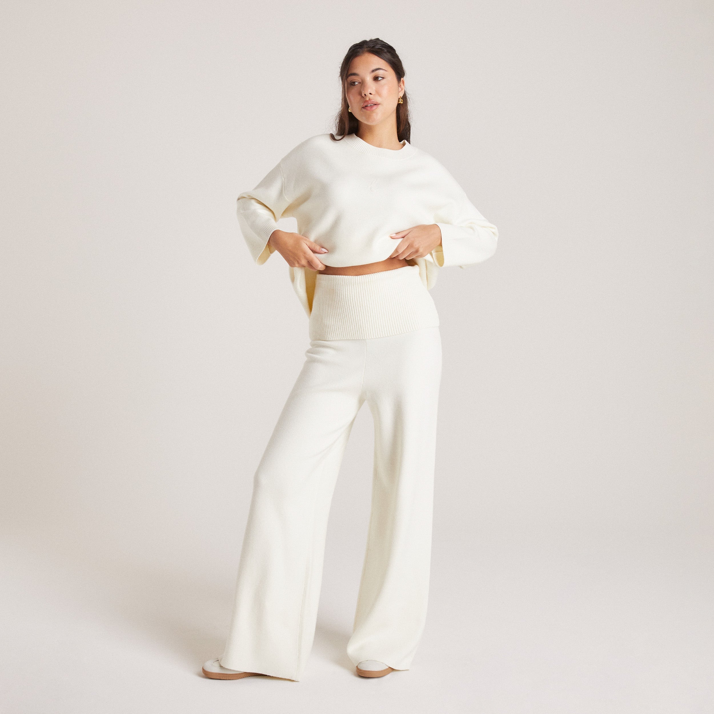 Knitted Pants | Knitted Pants - Creme
