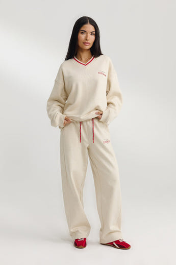 V-Neck Sweater - Oat Marl