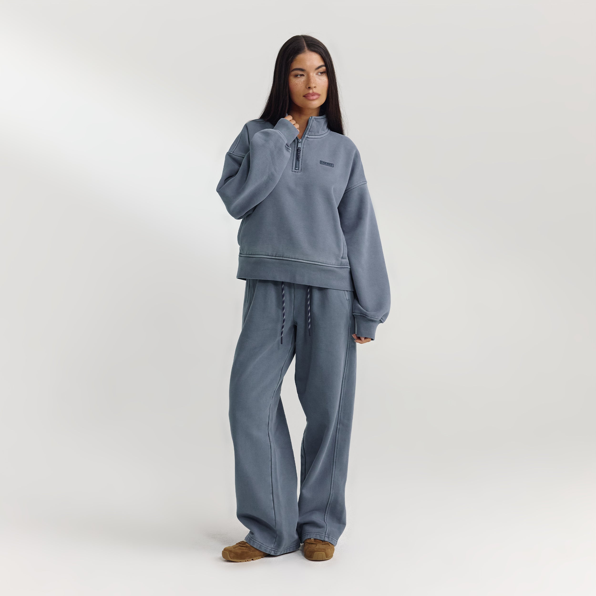Straight-Leg Sweatpants - Washed Blue alternate