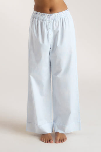 Bloom & Stripe Pajama Pants - Blue