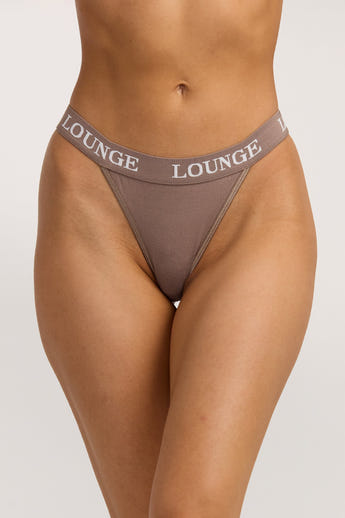 Bamboo Triangle Thong - Coffee