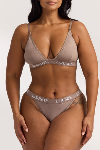 Bamboo Triangle Bra - Coffee