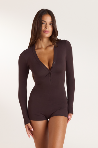 Modal Romper - Dark Chocolate