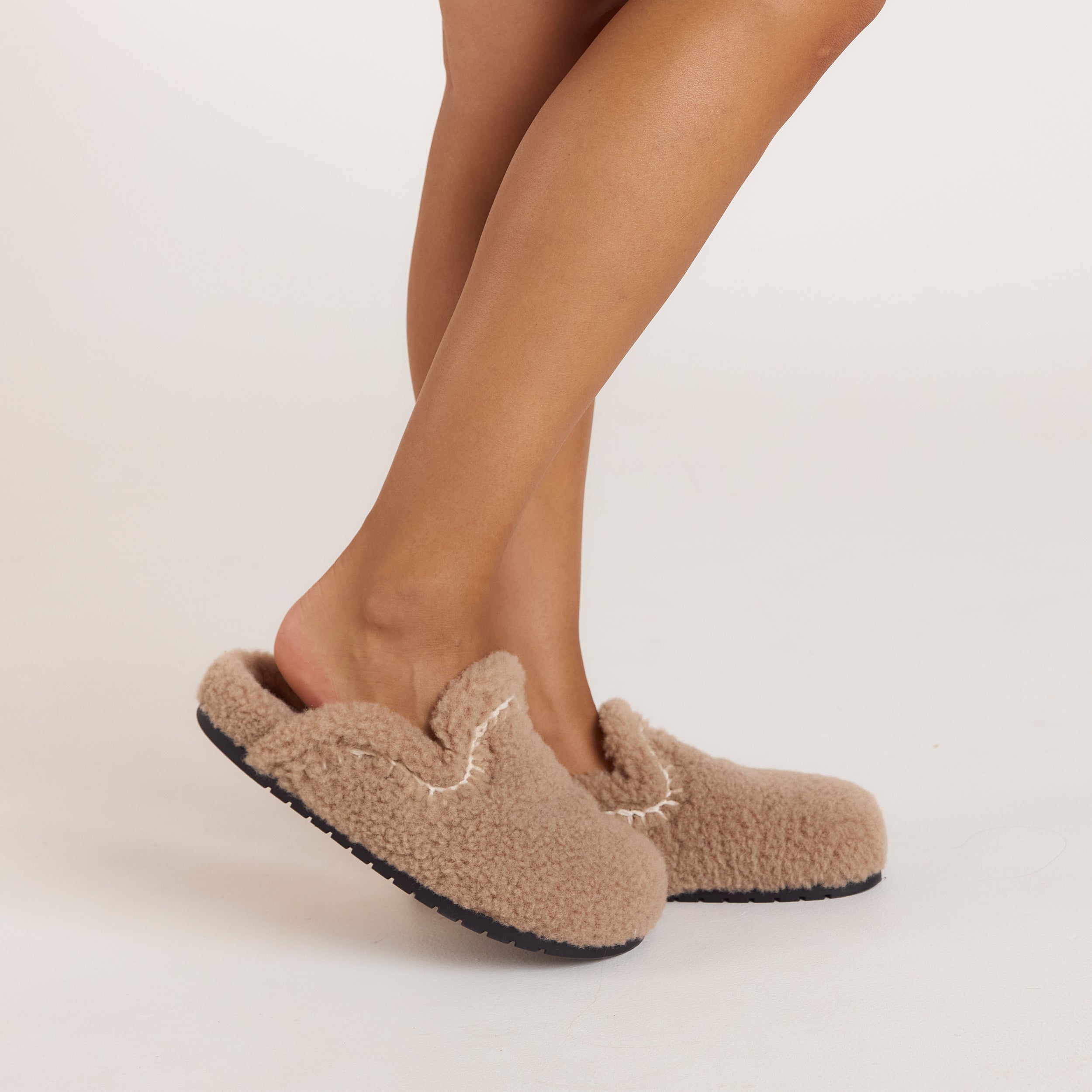 Anya Mule Slippers - Mink