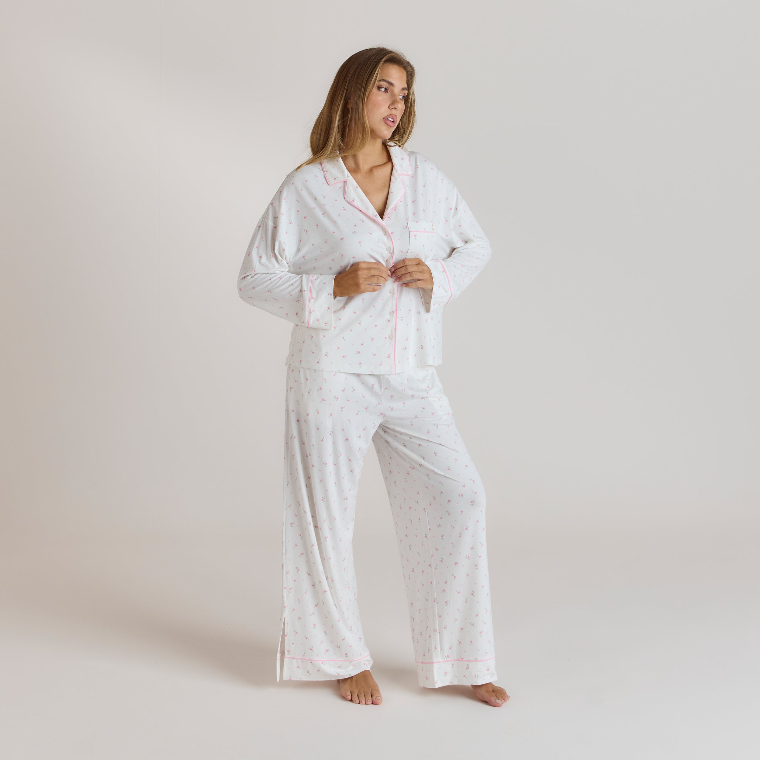 Modal Pyjama Pants | Modal Pajama Pants - Floral Print