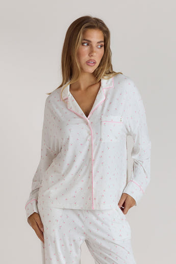 Modal Pajama Shirt - Floral Print