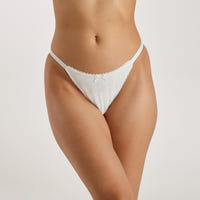 Strappy Pointelle Brazilian Briefs - Oat Marl