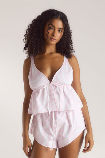 Bloom & Stripe Cami Pajama Top - Pink