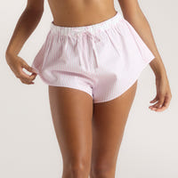 Bloom & Stripe Pajama Shorts - Pink