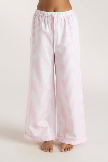 Bloom & Stripe Pajama Pants - Pink