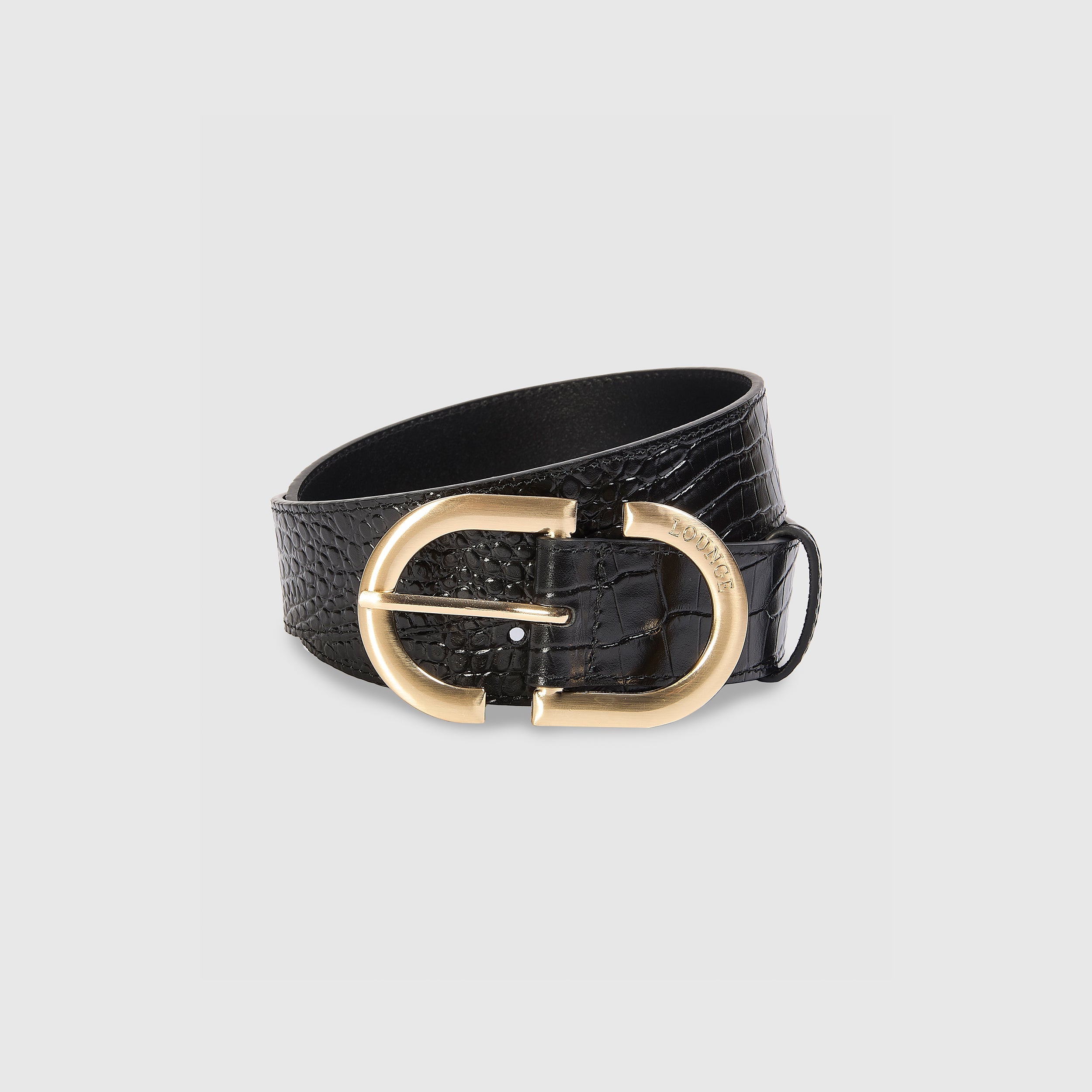 Curved Buckle Belt | Curved Buckle Belt - Black