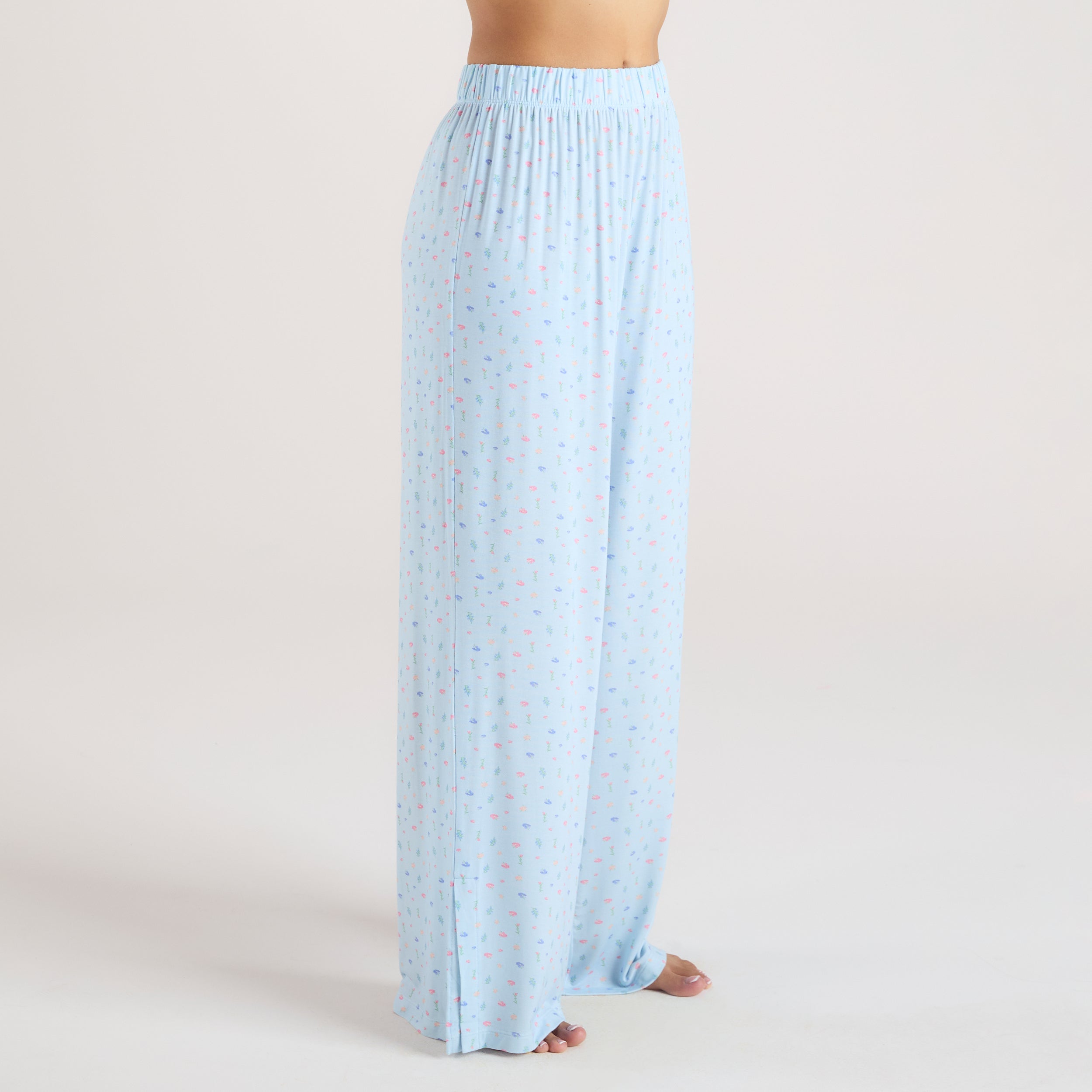 Modal Pajama Pants | Modal Pajama Pants - Blue Floral