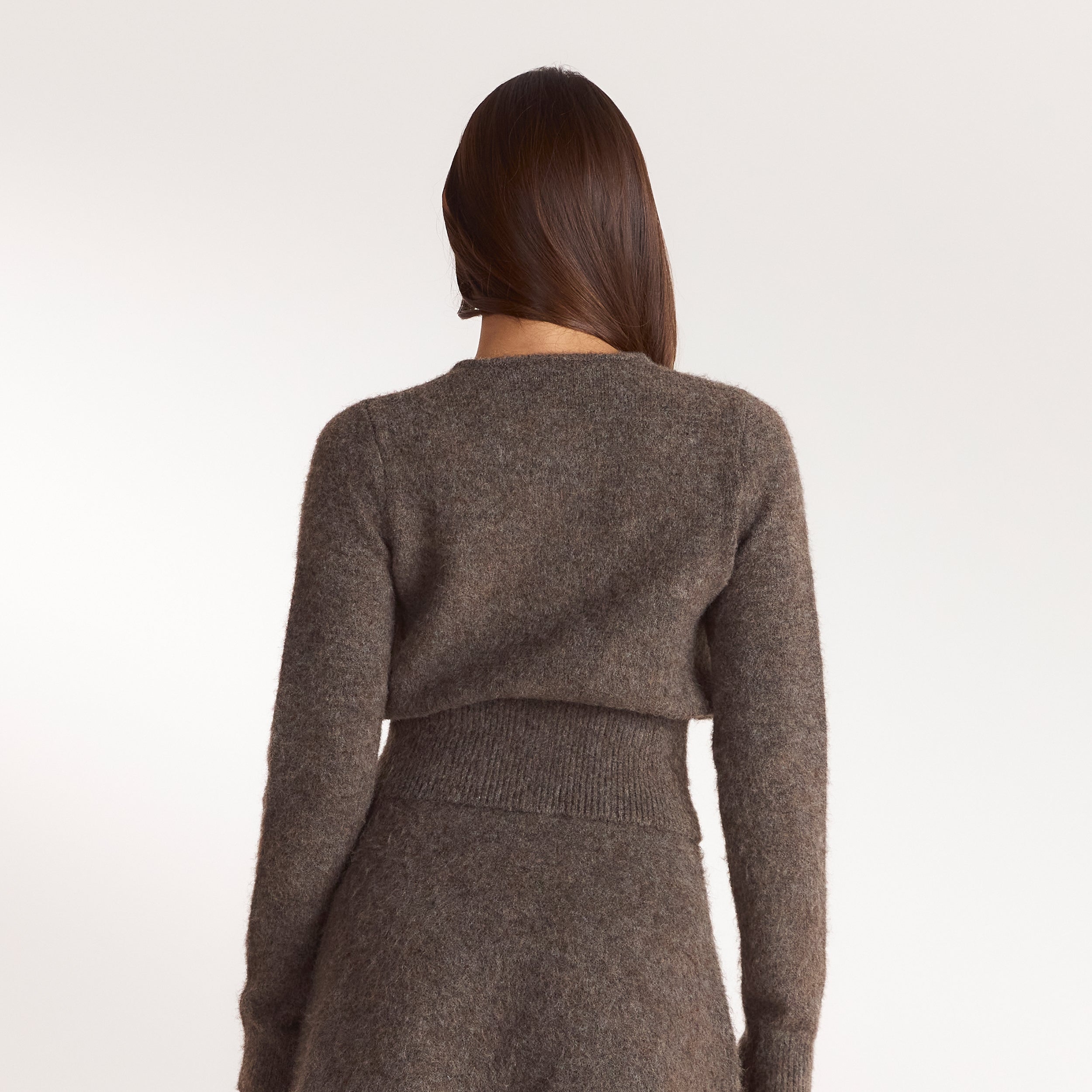 Cinched Knit Cardigan | Cinched Knit Cardigan - Ash Brown