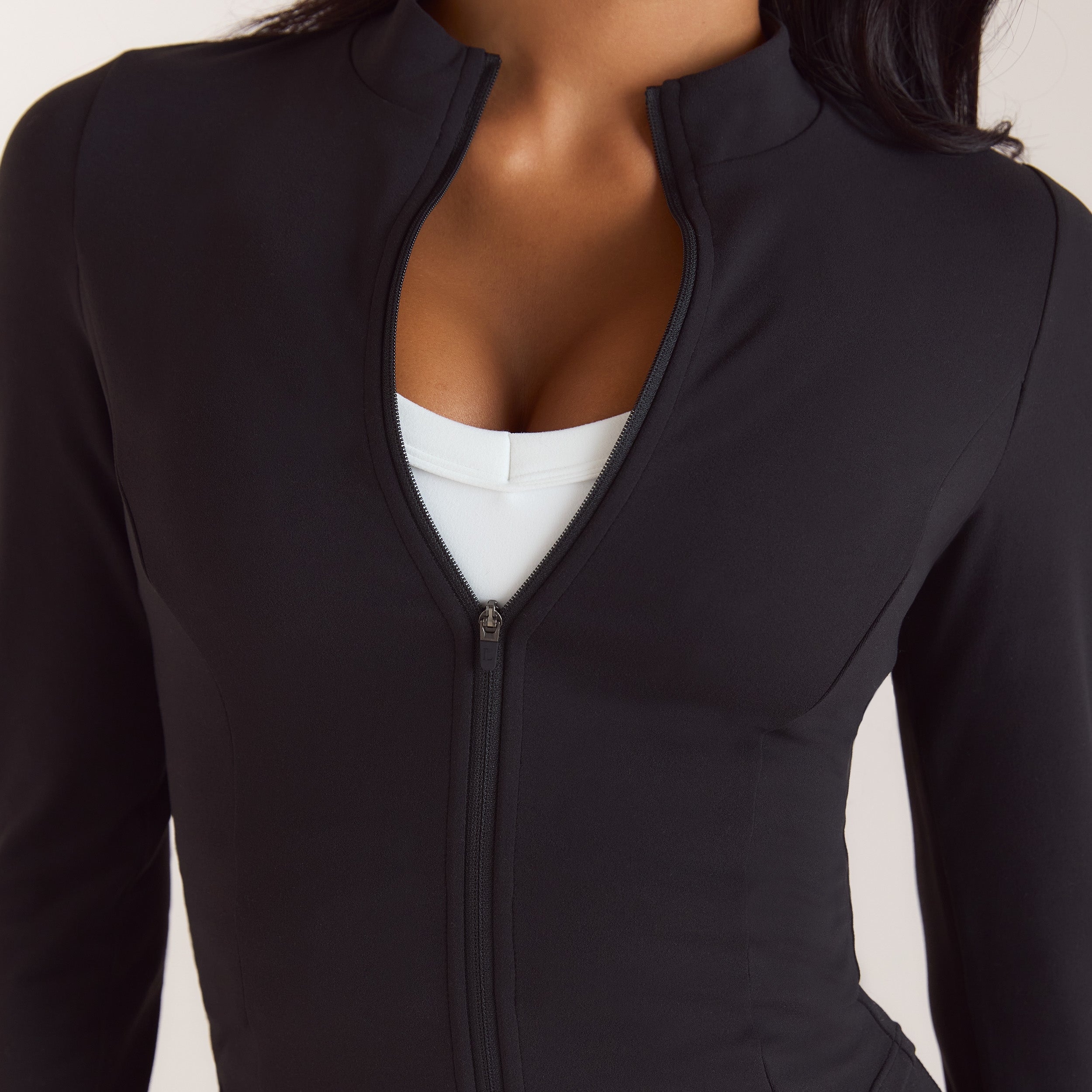 ContourSoft™ Cinch Zip-Up Jacket | ContourSoft™ Cinch Zip-Up Jacket - Black