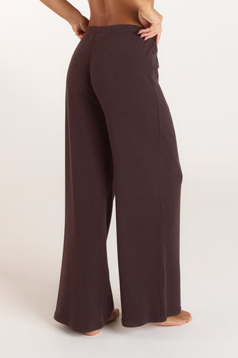 Ribbed Pajama Pants - Dark Chocolate alternate