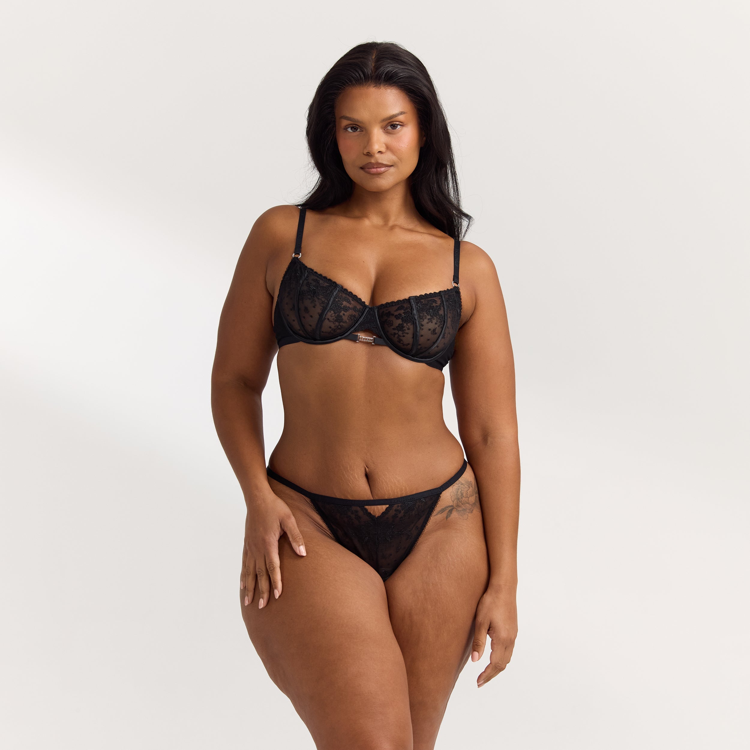Flirt Balcony Bra | Flirt Balcony Bra  - Black