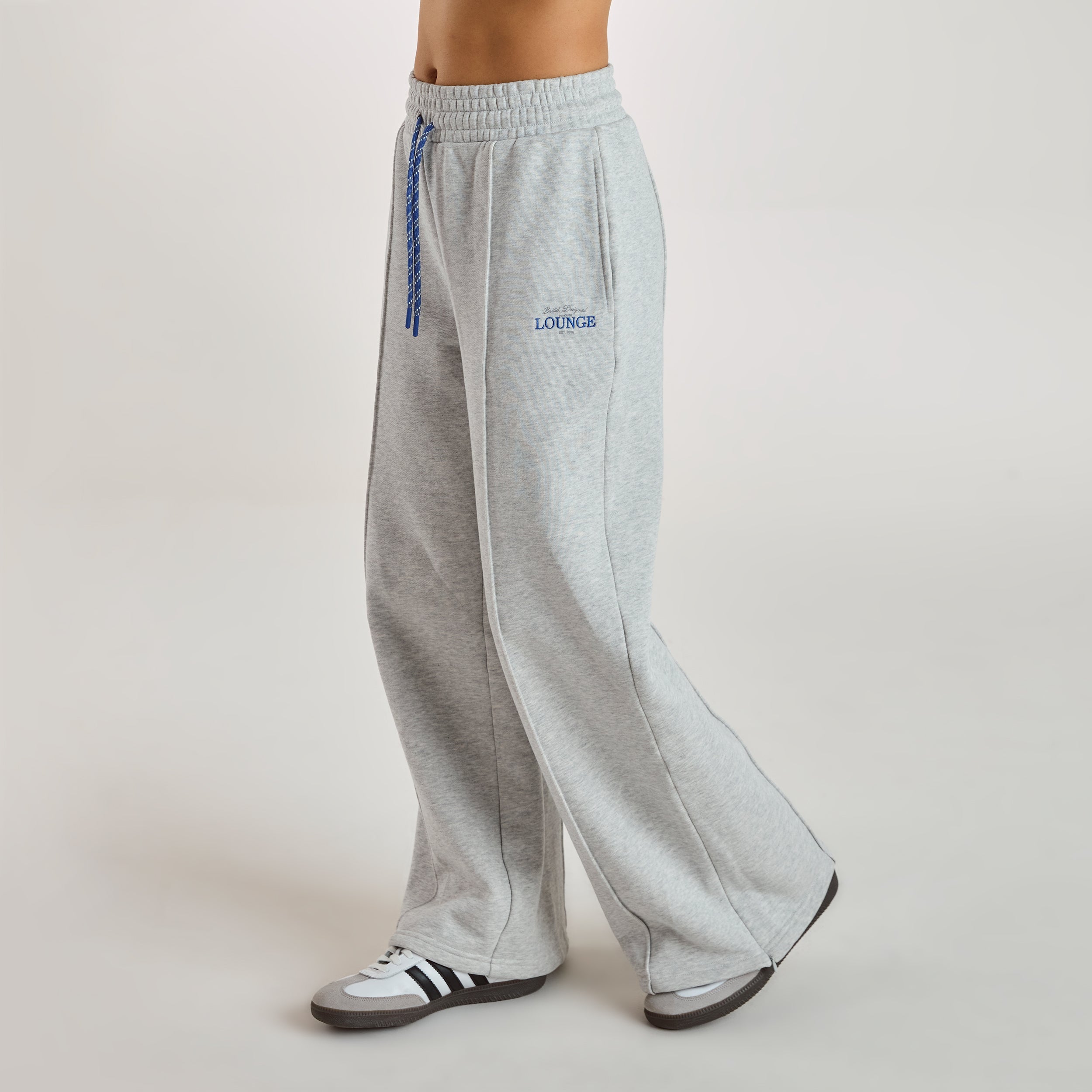 Wide-Leg Joggers | Wide-Leg Joggers - Grey Marl