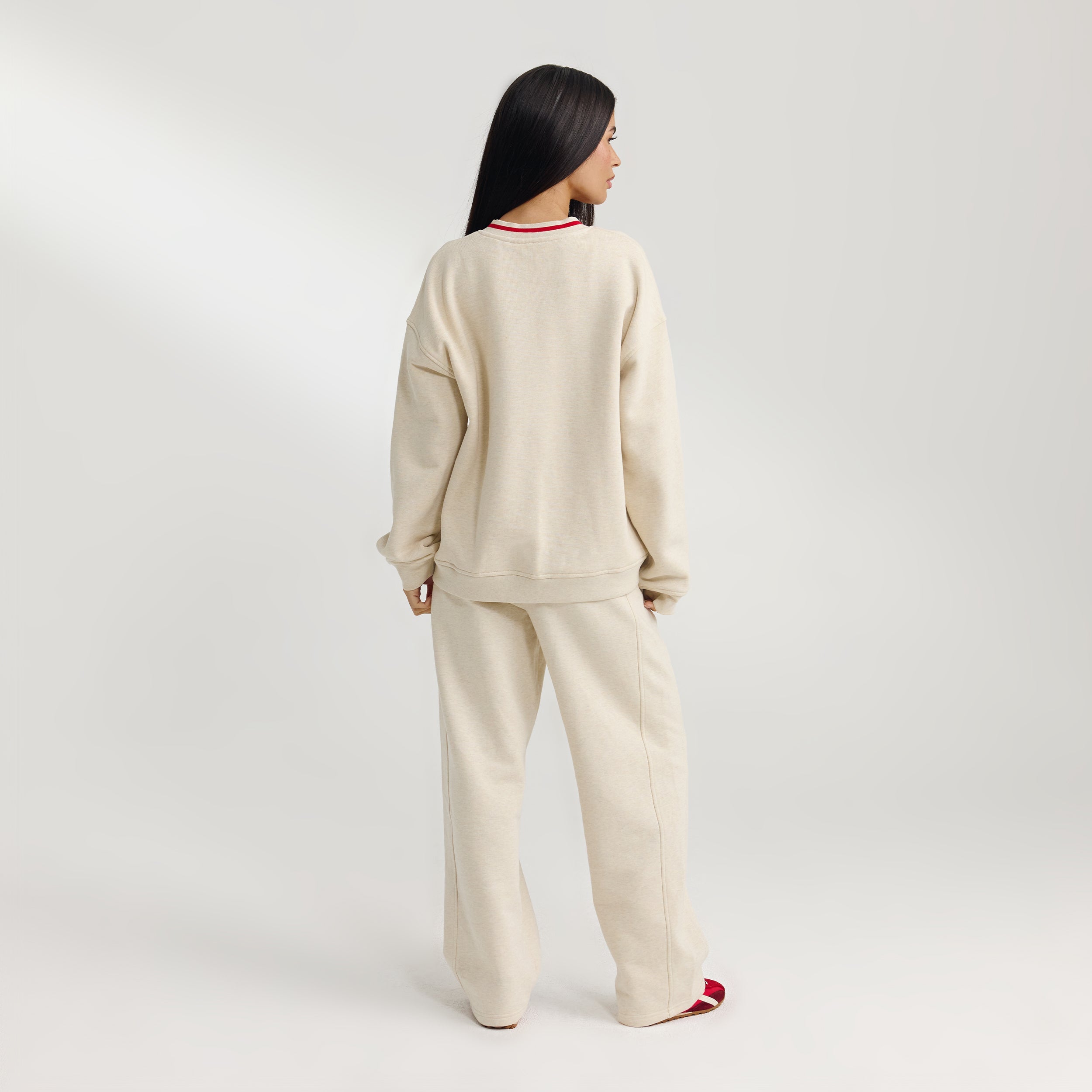 V-Neck Sweater - Oat Marl alternate