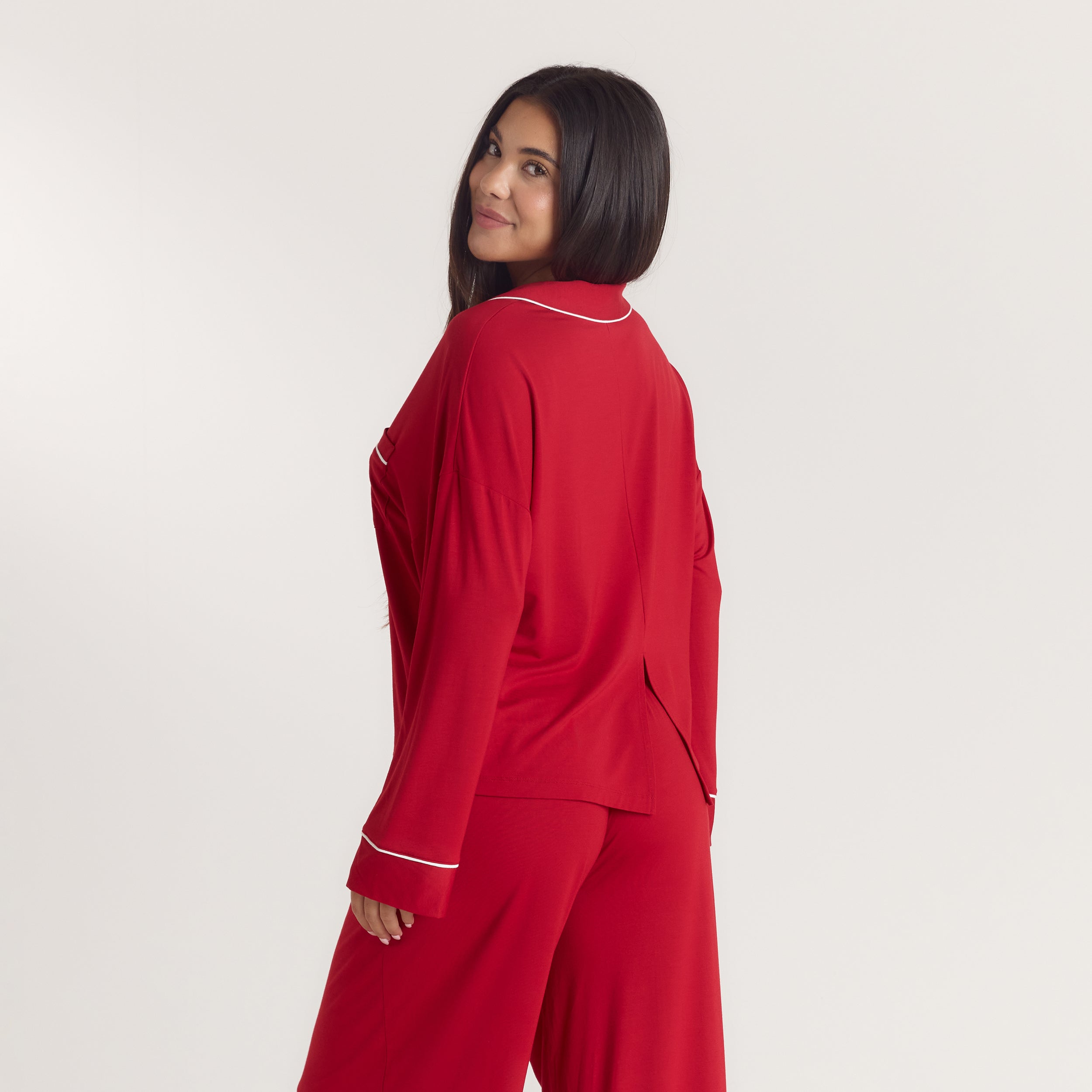 Alpine Dreams Pajama Shirt - Red alternate