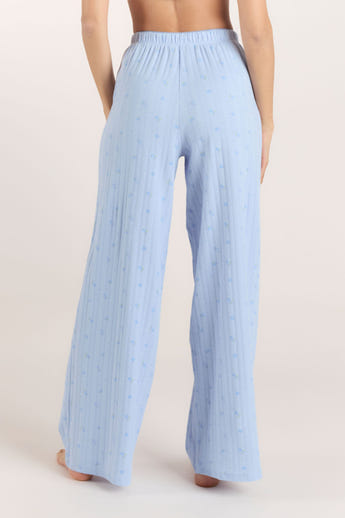 Pointelle Pajama Pants - Blue Floral alternate