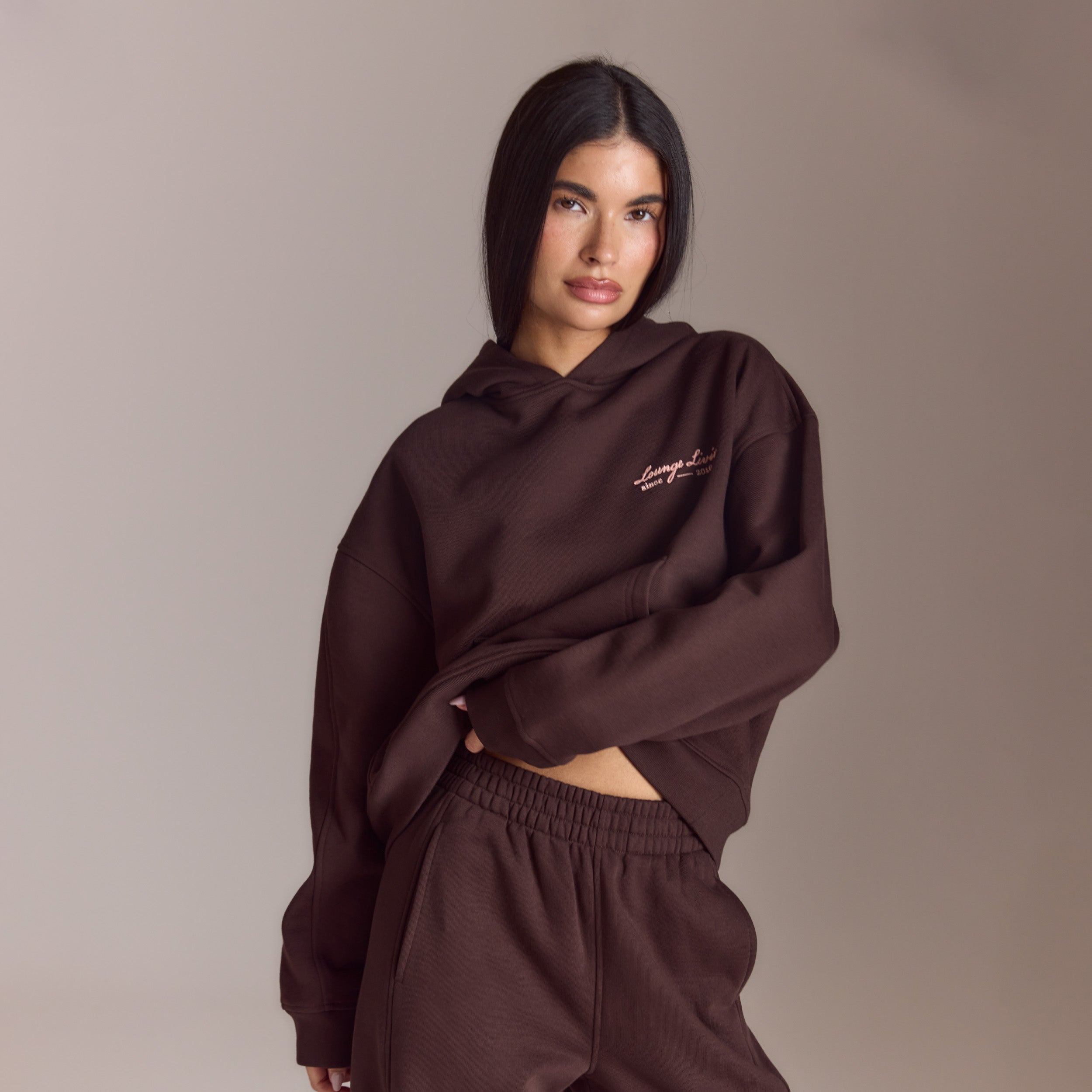 Lounge Living Hoodie | Lounge Living Hoodie - Chocolate