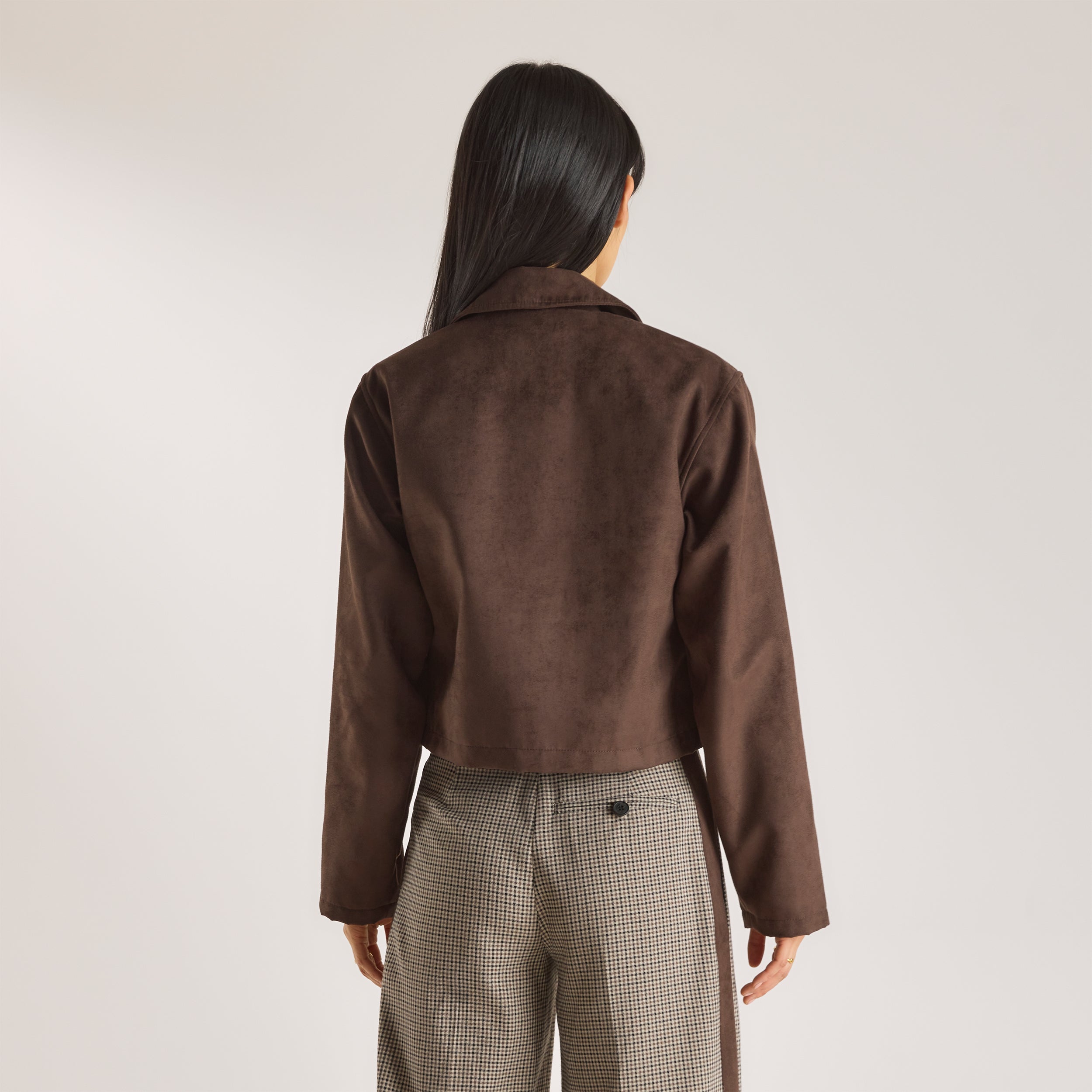 Suedette Jacket | Suedette Jacket - Chocolate