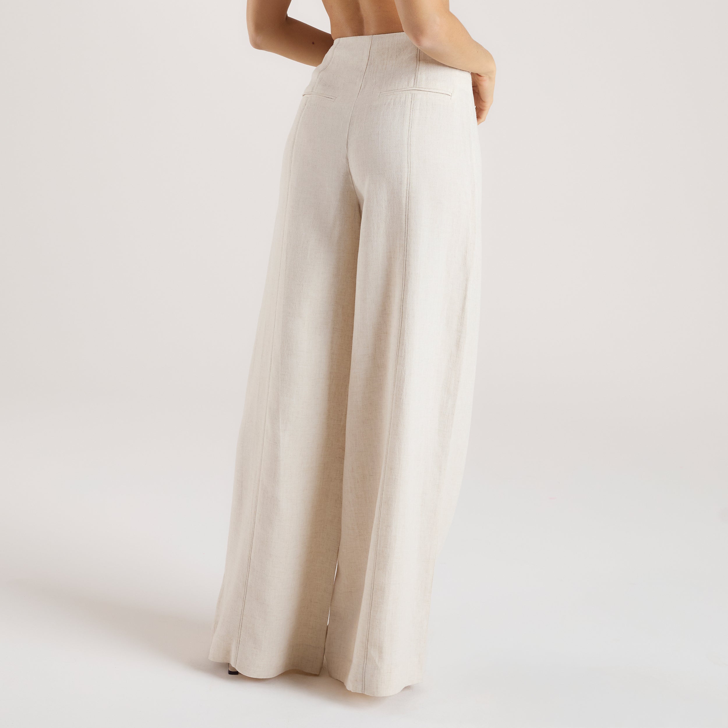 Tailored Linen Pants | Tailored Linen Pants - Cream