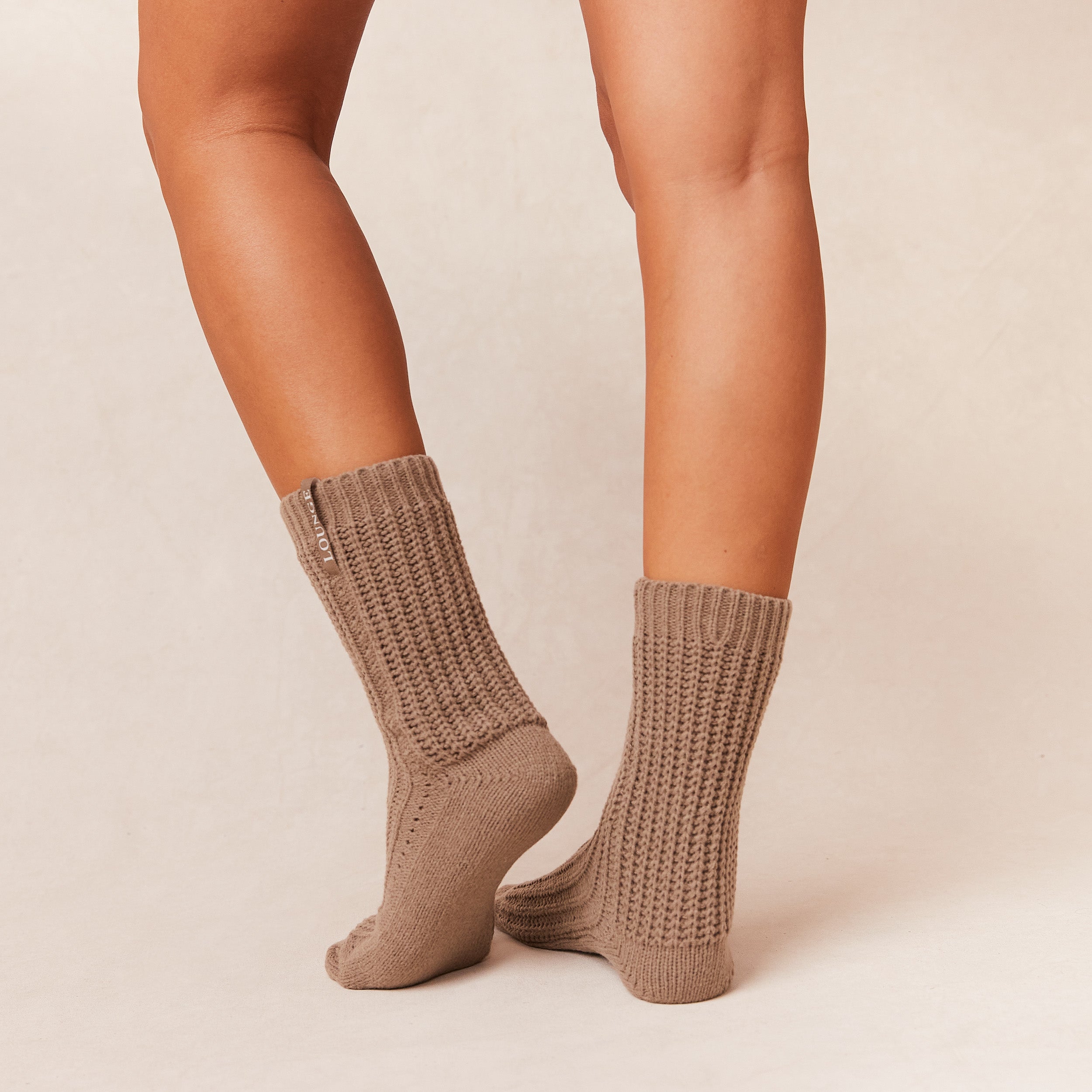 Snooze Knitted Socks - Fawn | Samaria, S-M