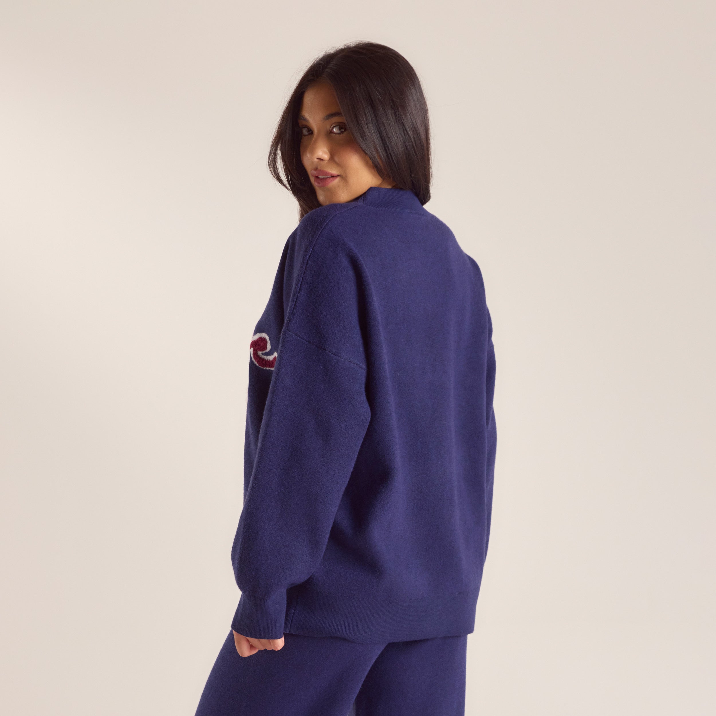 Logo Knitted Crew Neck Jumper | Logo Knitted Crew Neck Jumper - Navy