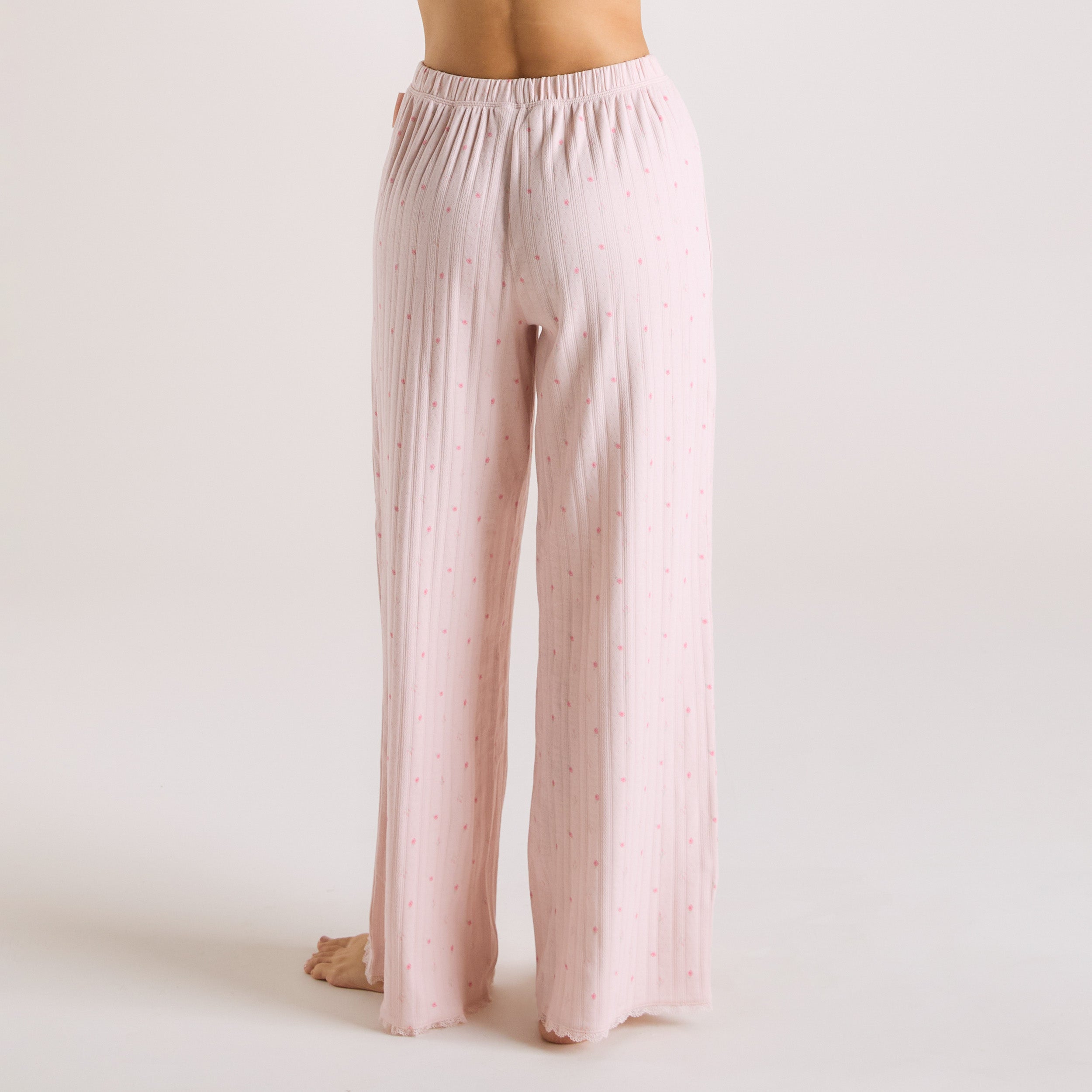 Pointelle Pajama Pants | Pointelle Pajama Pants - Pink Floral