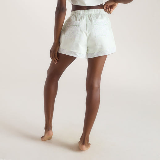 Bloom & Stripe Pajama Shorts - Sage alternate