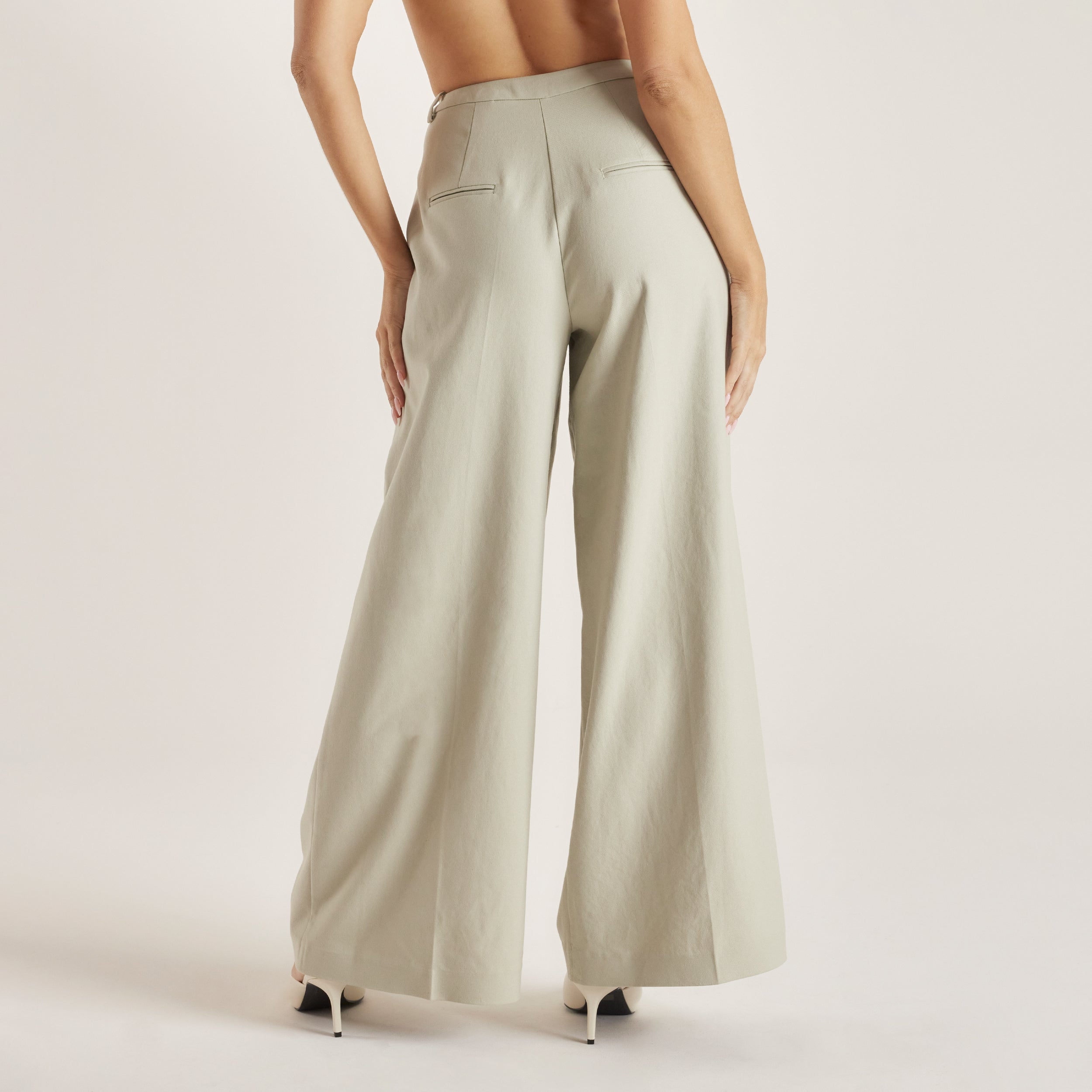 Woven Wide-Leg Pants | Woven Wide-Leg Pants - Sage