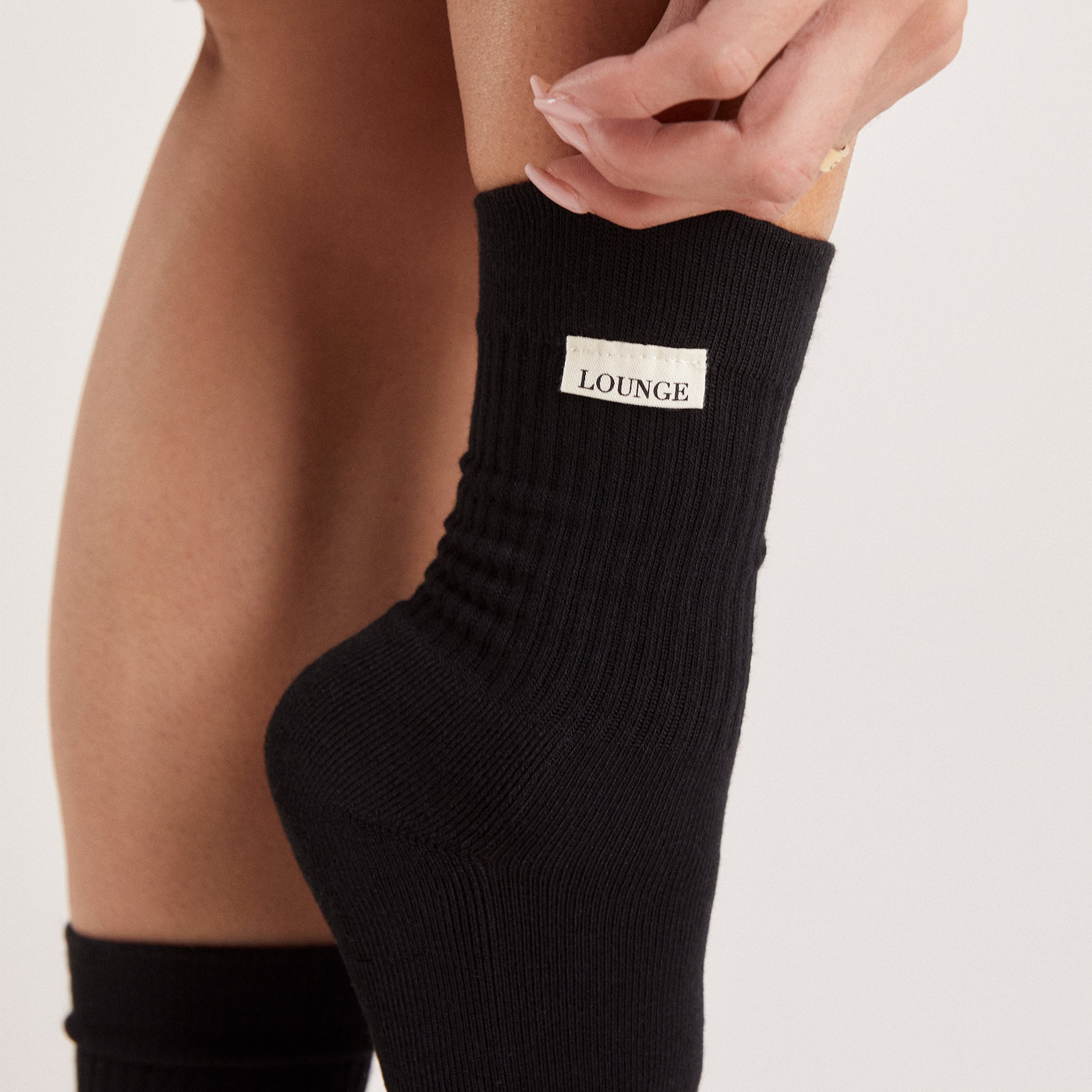 Logo Crew Socks (2-Pack) | Logo Crew Socks (2-Pack) - Black