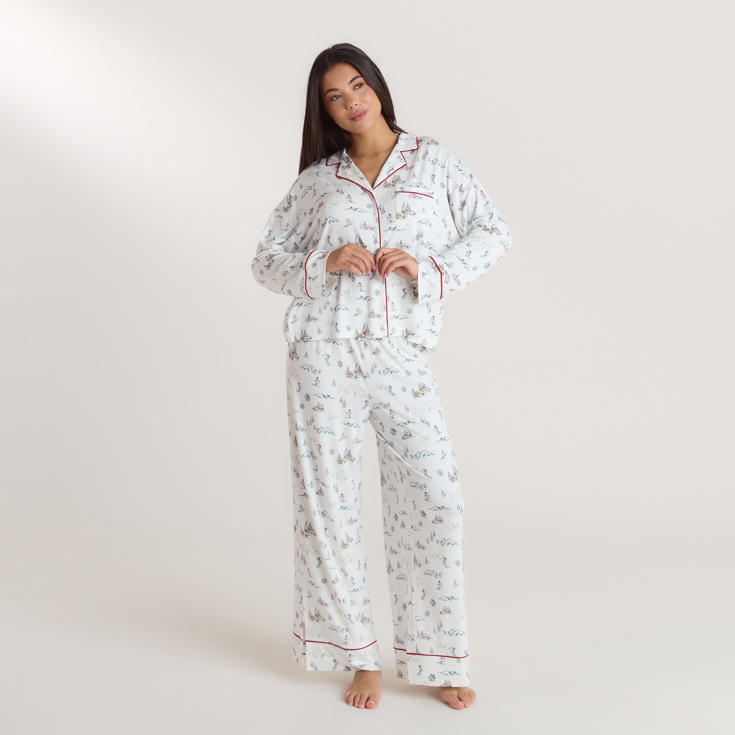 Alpine Dreams Pajama Shirt | Alpine Dreams Pajama Shirt - Ski Print