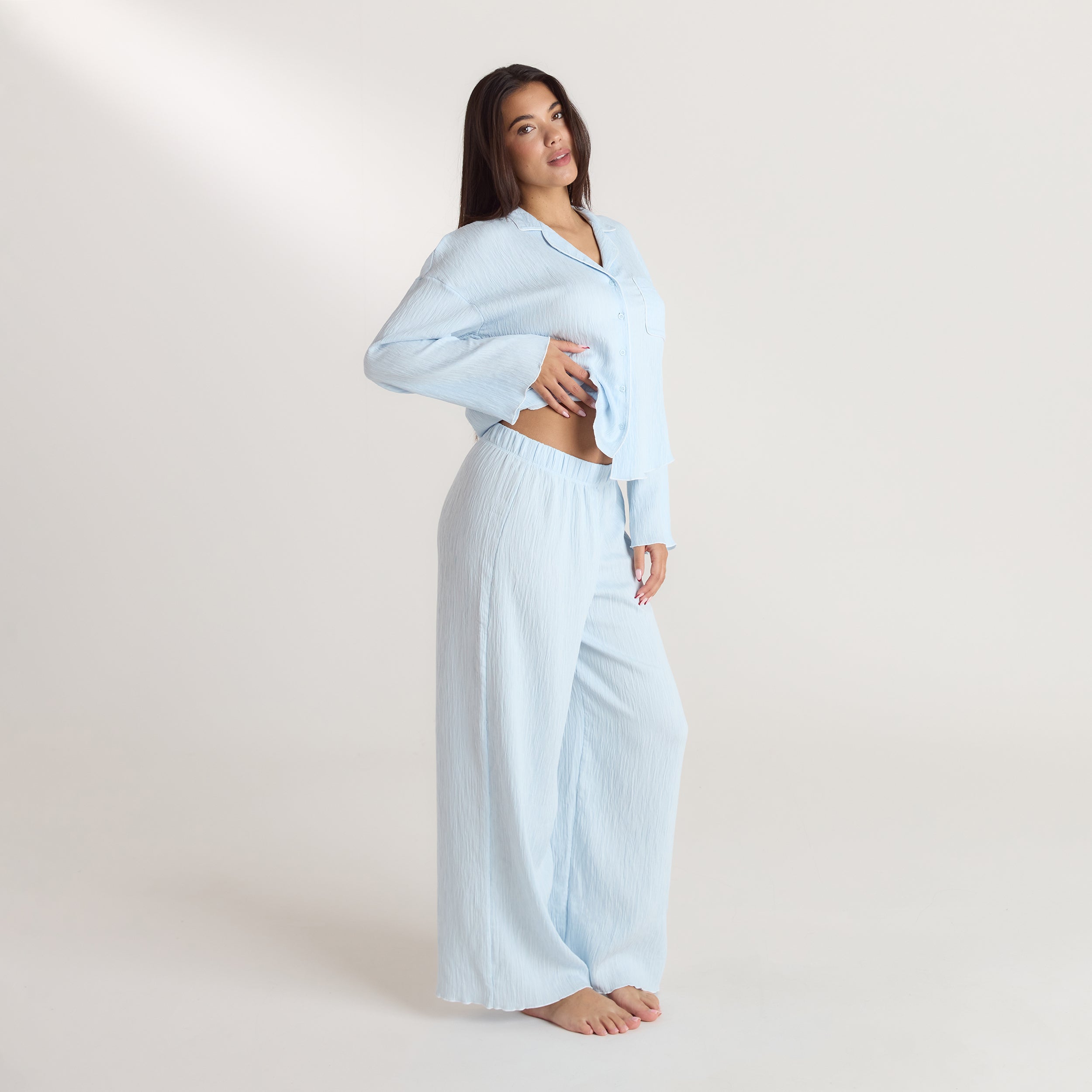 Crinkle Pajama Pants | Crinkle Pajama Pants - Blue