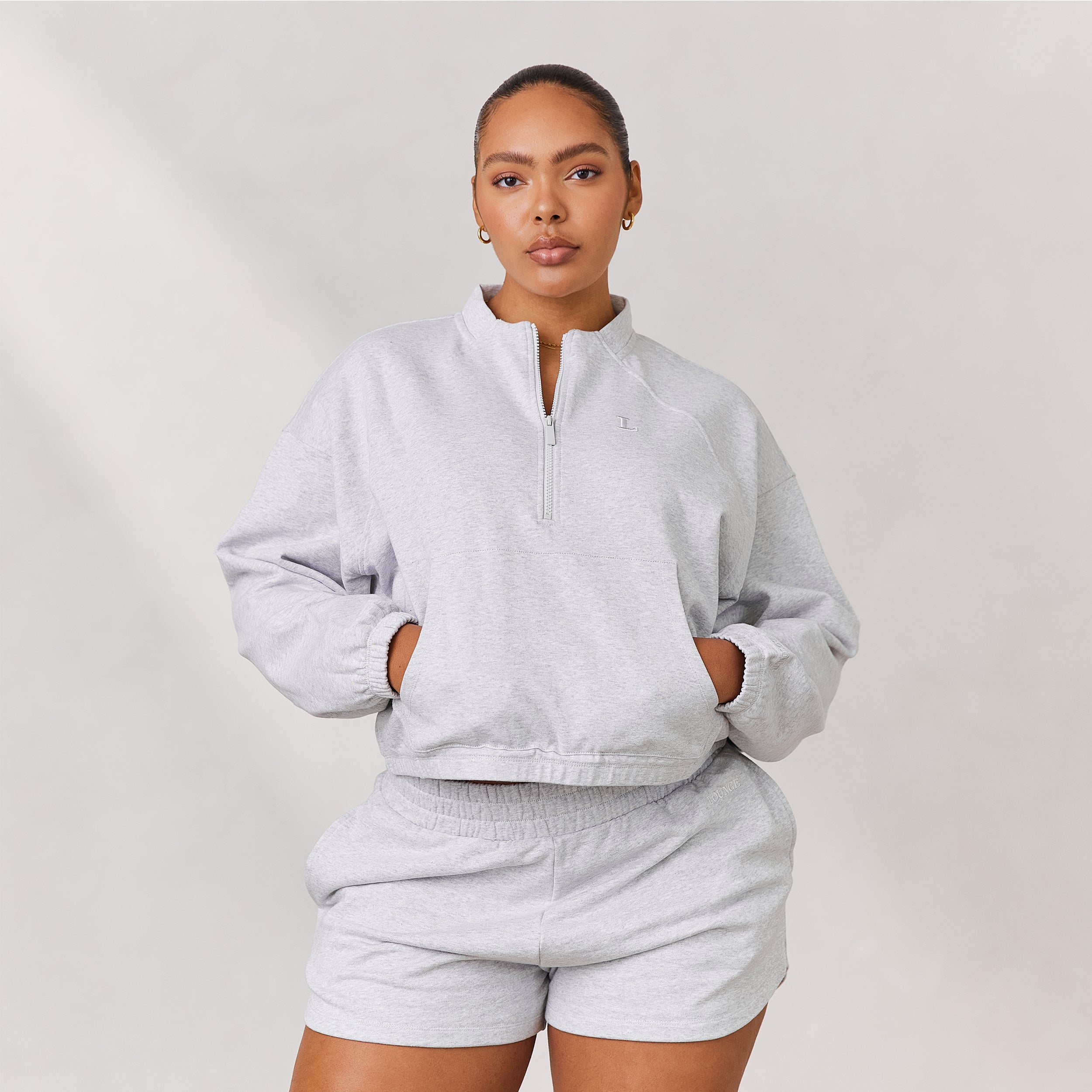Varsity Quarter Zip Sweater | Amber, M