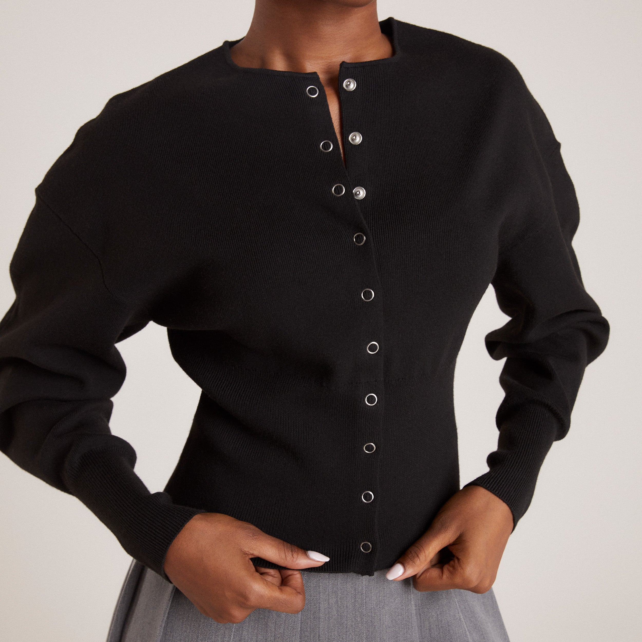 Fitted Cardigan | Fitted Cardigan - Black