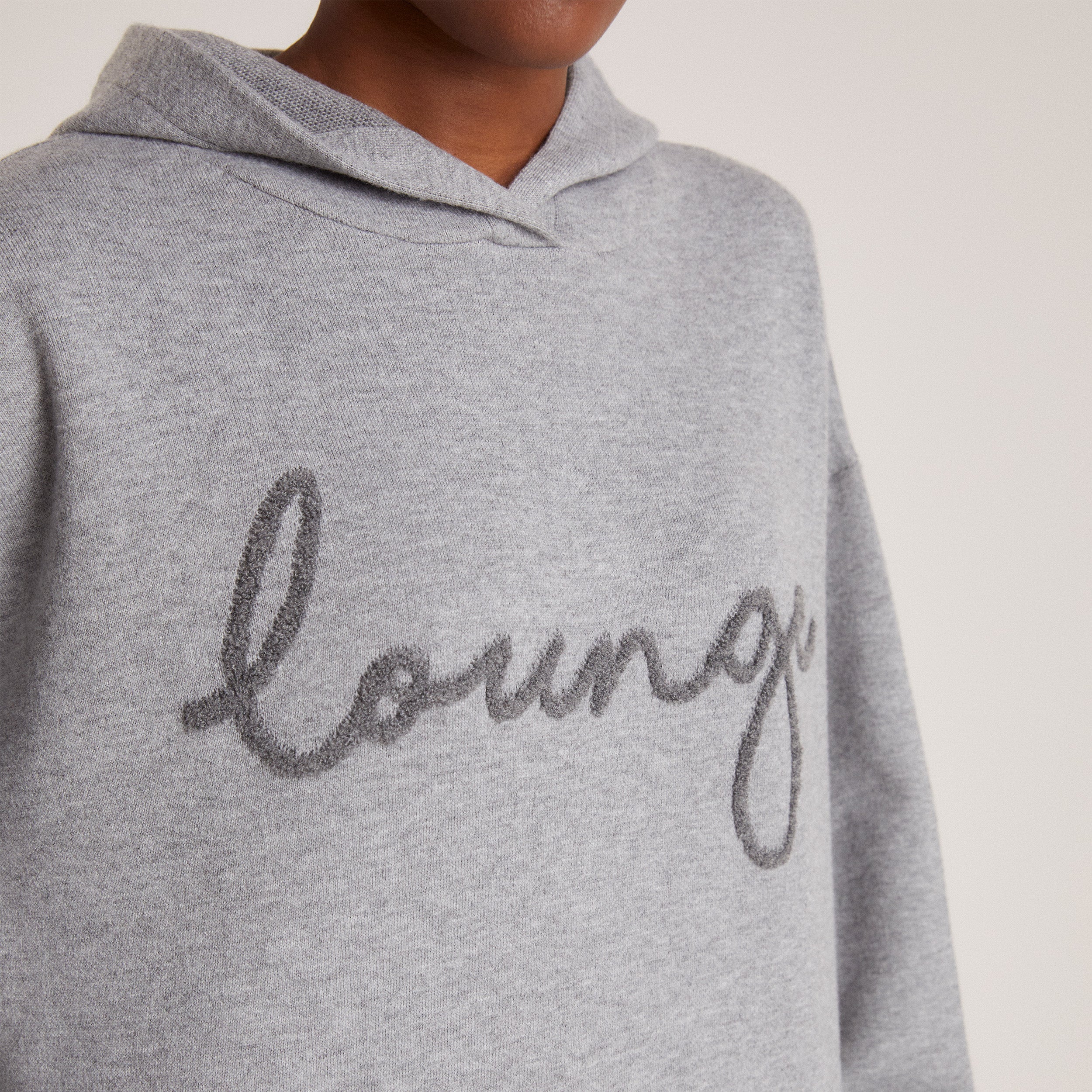 Knitted Lounge Hoodie | Knitted Lounge Hoodie - Grey Marl