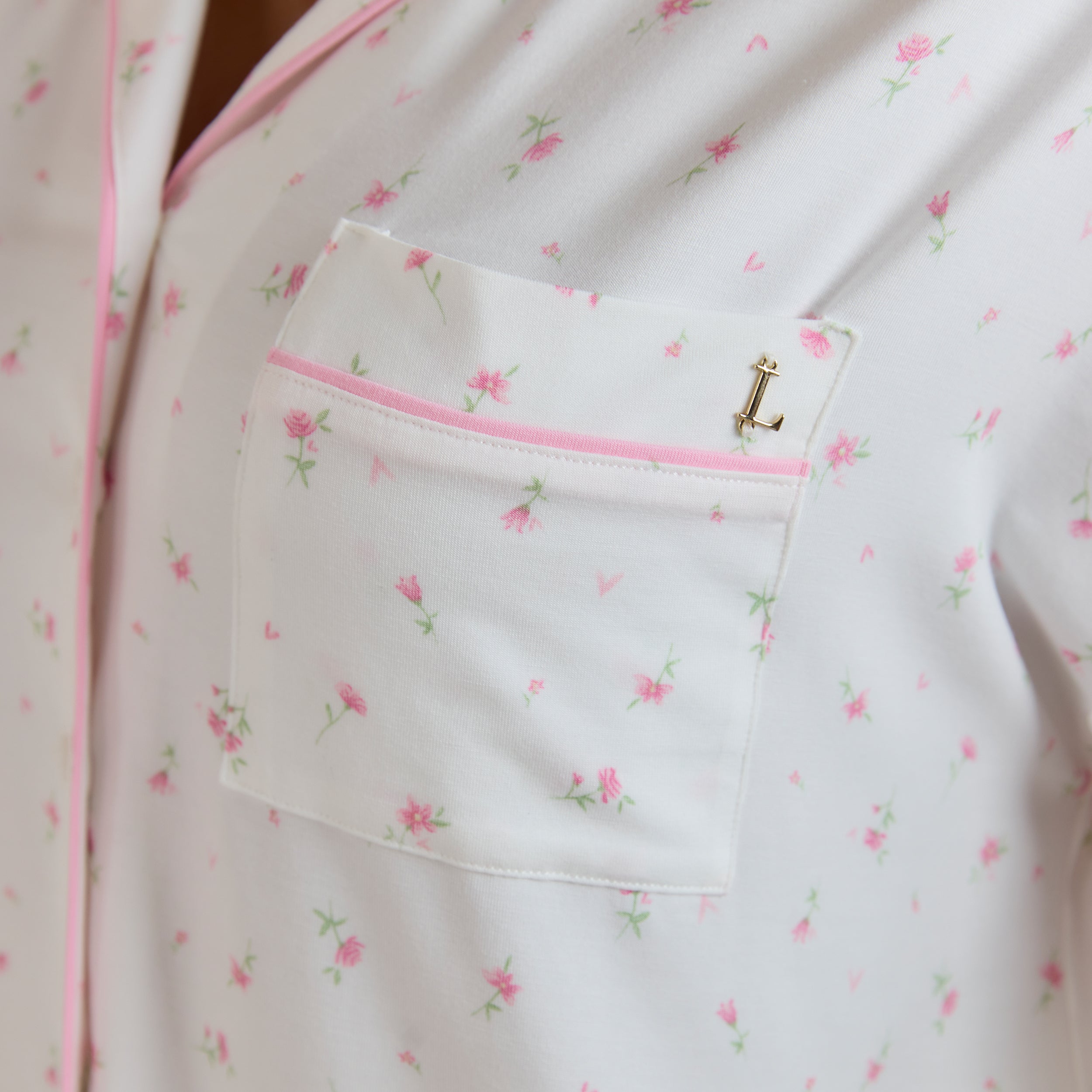 Modal Pyjama Shirt | Modal Pajama Shirt - Floral Print