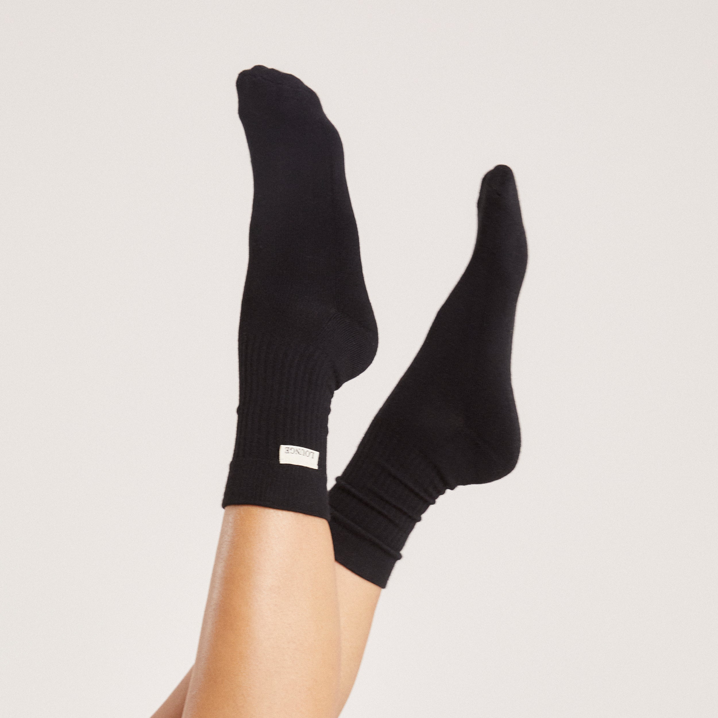 Logo Crew Socks (2-Pack) | Logo Crew Socks (2-Pack) - Black