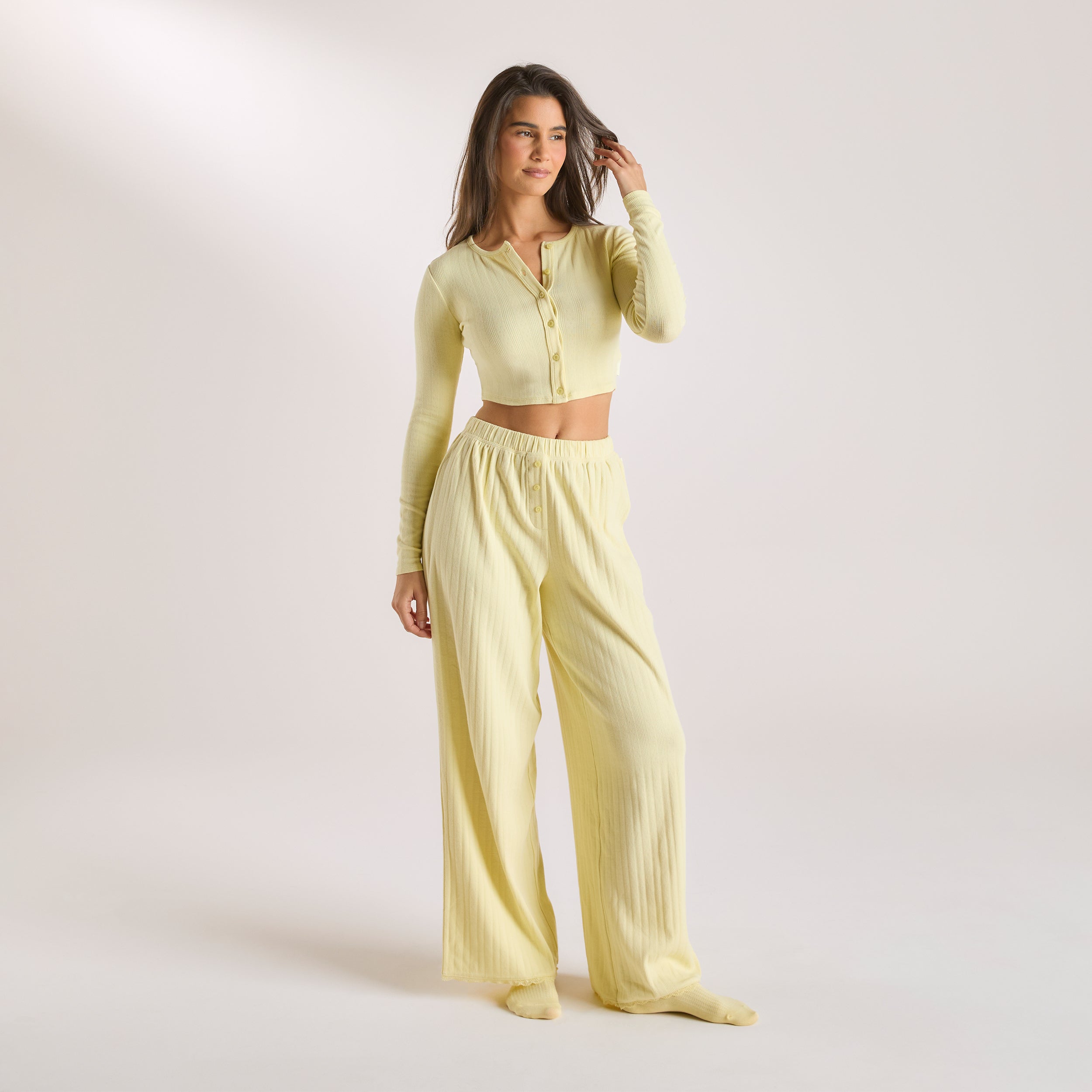 Pointelle Pajama Pants | Pointelle Pajama Pants - Buttercup Yellow