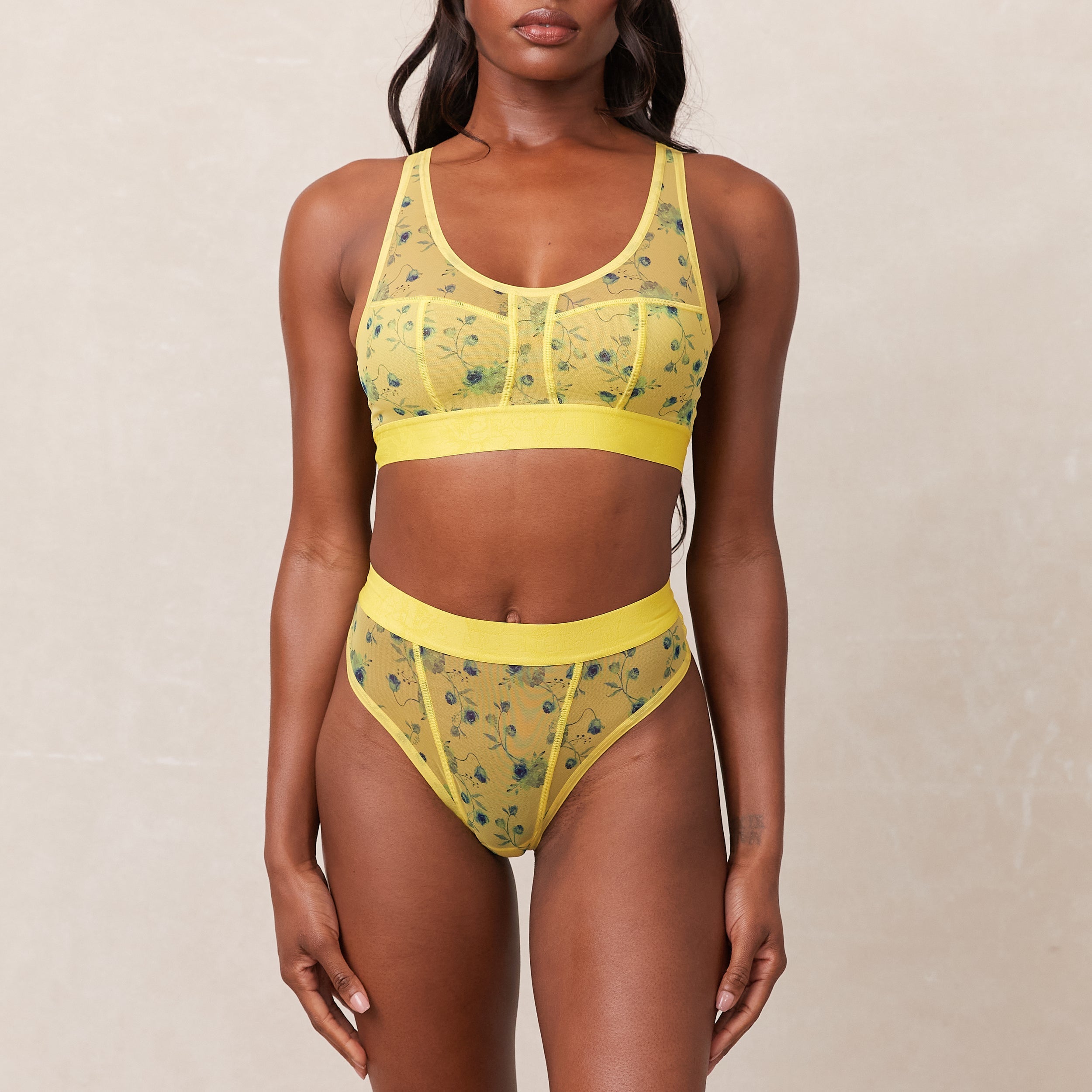 Floral Mesh Bralette | Amina, S/S