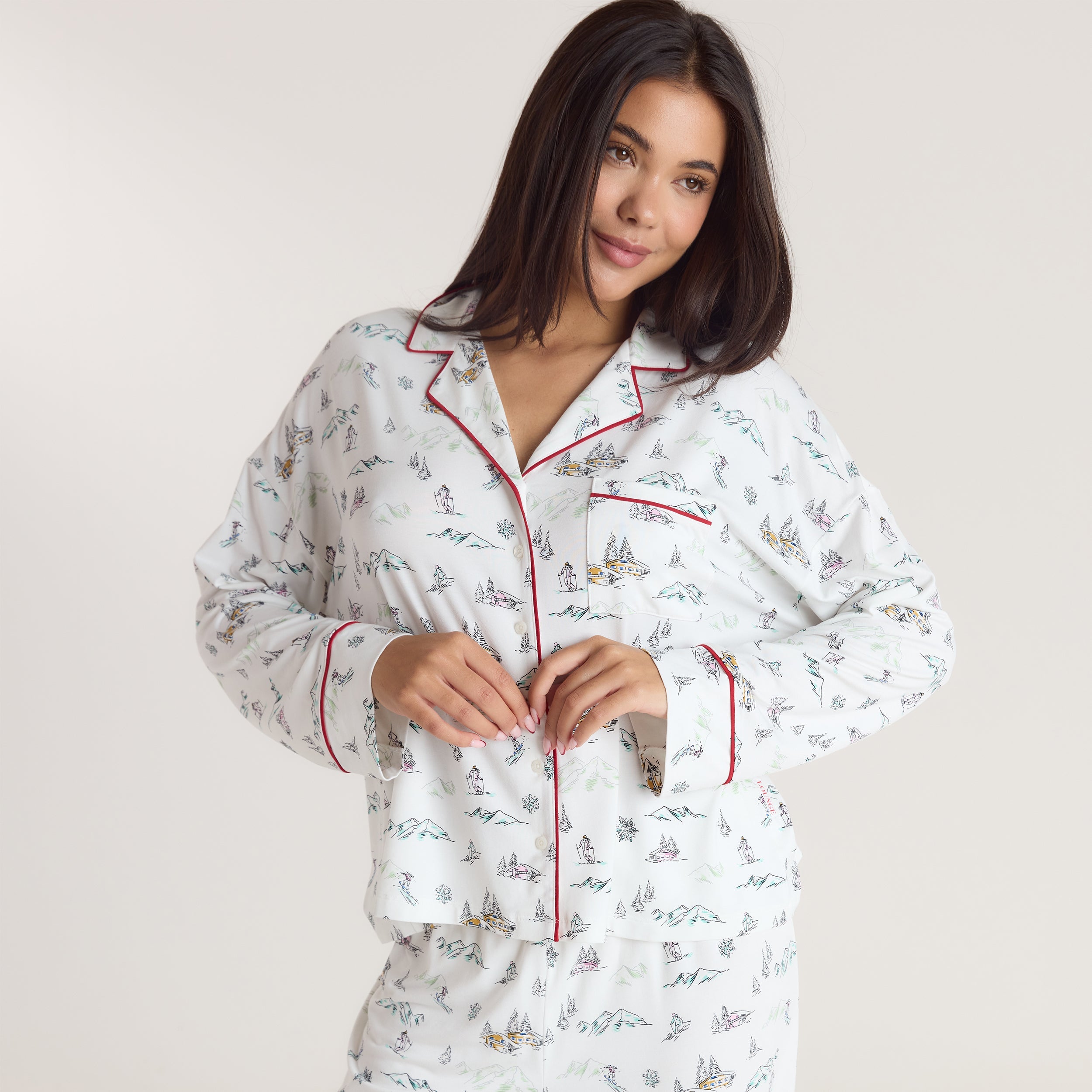 Alpine Dreams Pajama Shirt | Alpine Dreams Pajama Shirt - Ski Print