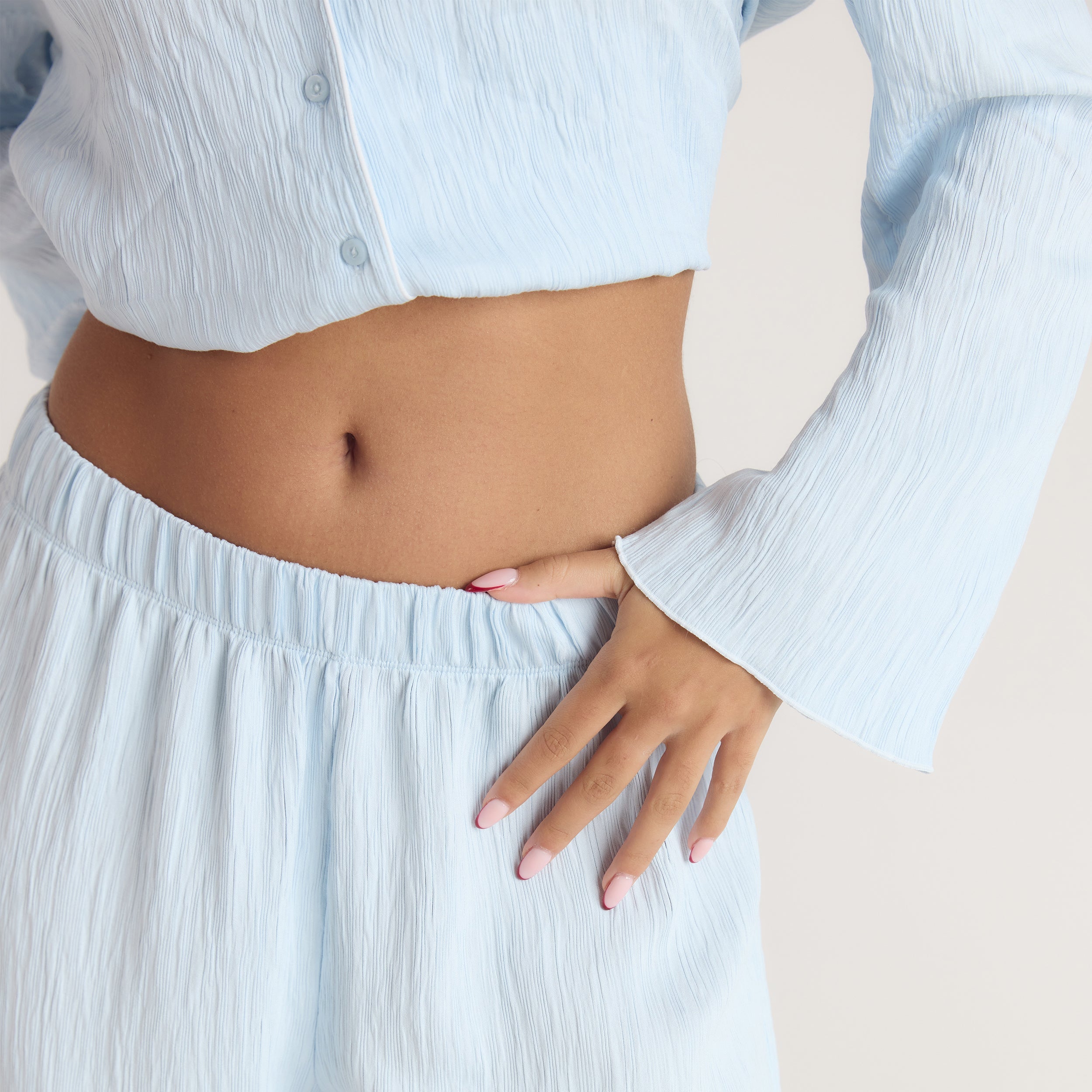 Crinkle Pajama Pants | Crinkle Pajama Pants - Blue