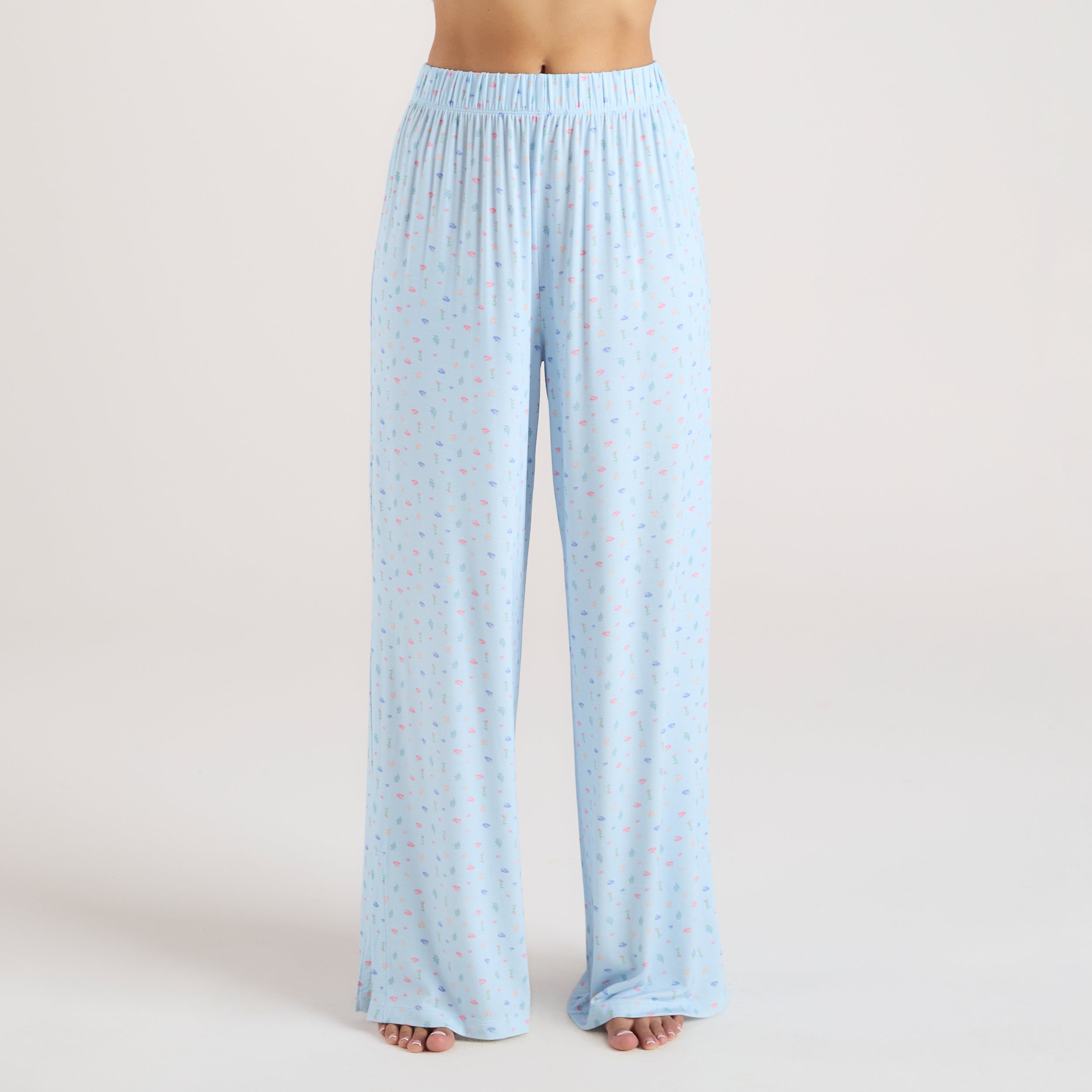 Modal Pajama Pants | Modal Pajama Pants - Blue Floral